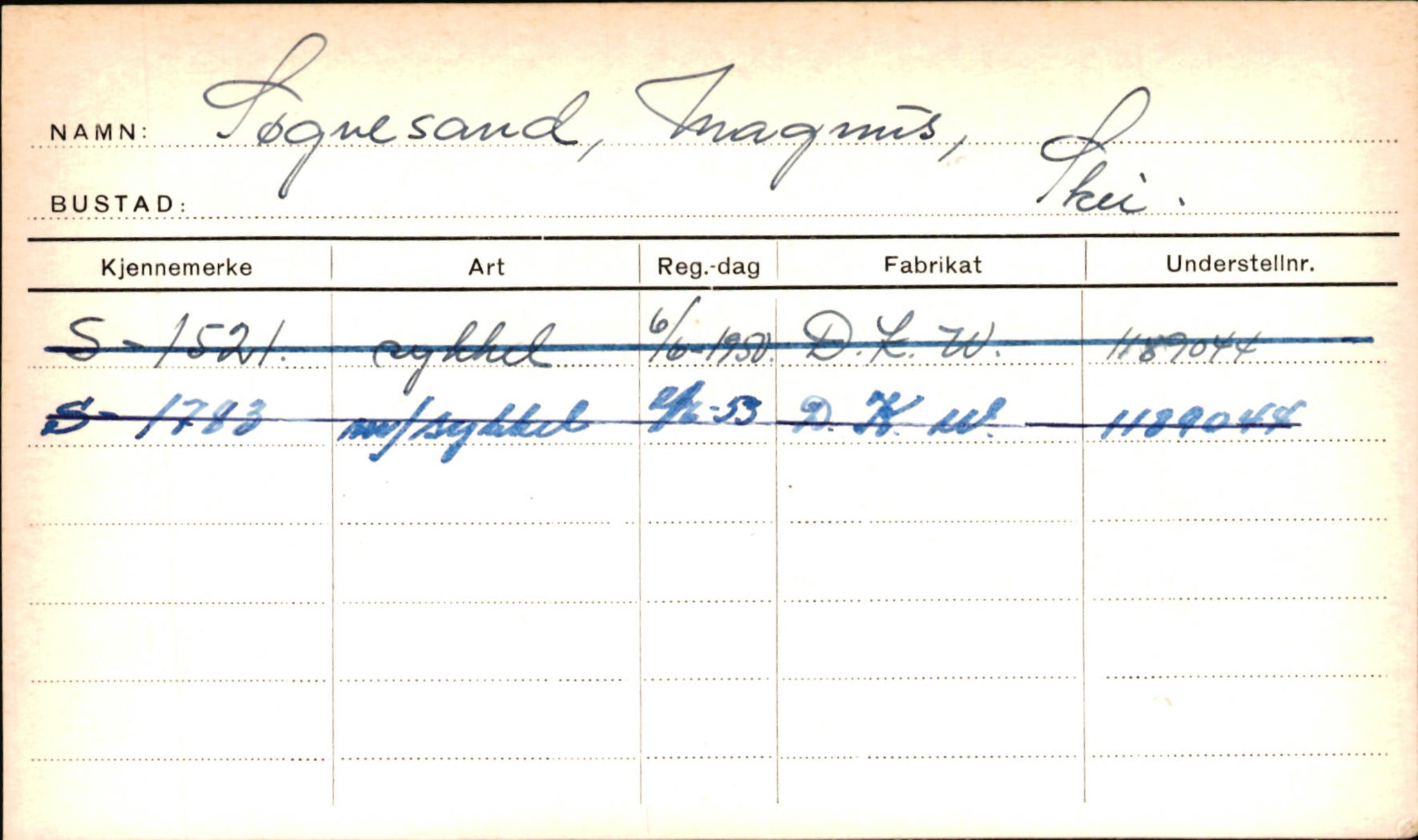 Statens vegvesen, Sogn og Fjordane vegkontor, AV/SAB-A-5301/4/F/L0002: Eigarregister Fjordane til 1.6.1961, 1930-1961, p. 57