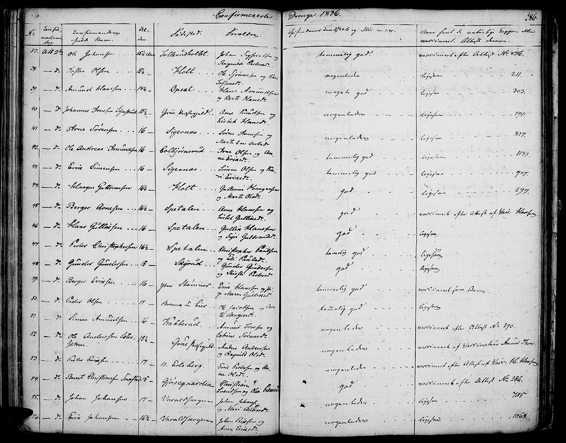 Vinger prestekontor, AV/SAH-PREST-024/H/Ha/Haa/L0007: Parish register (official) no. 7, 1826-1839, p. 286