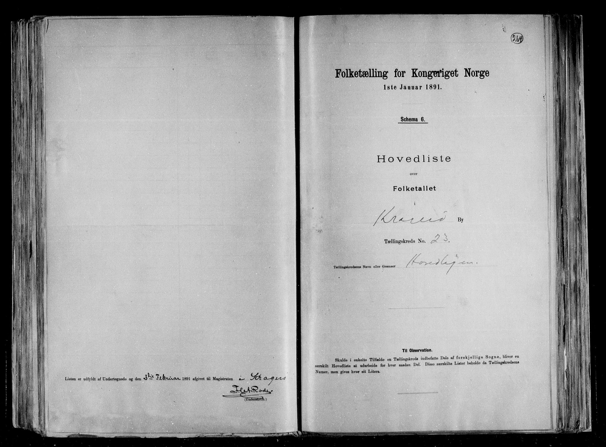 RA, 1891 census for 0801 Kragerø, 1891, p. 49