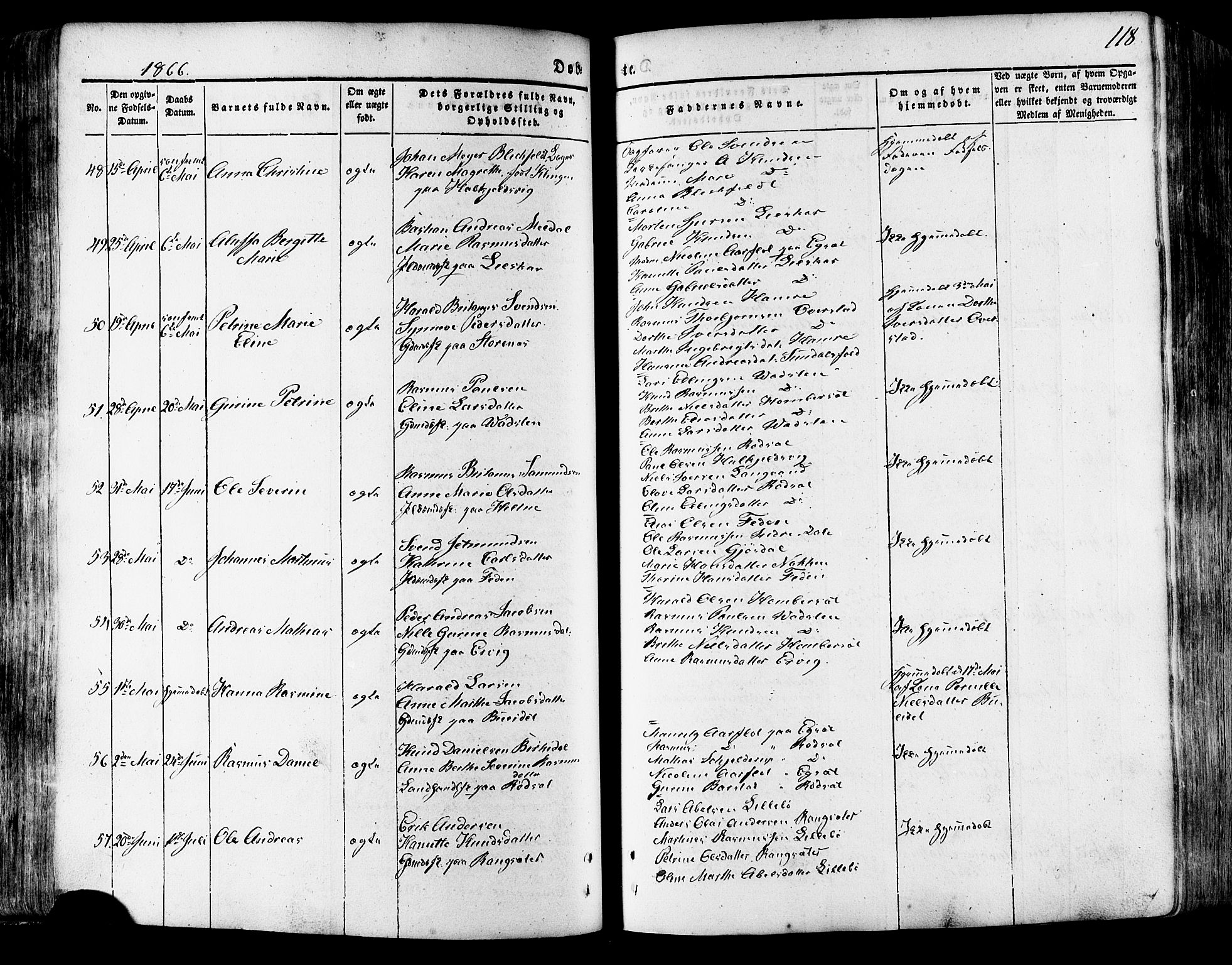 Ministerialprotokoller, klokkerbøker og fødselsregistre - Møre og Romsdal, AV/SAT-A-1454/511/L0140: Parish register (official) no. 511A07, 1851-1878, p. 118