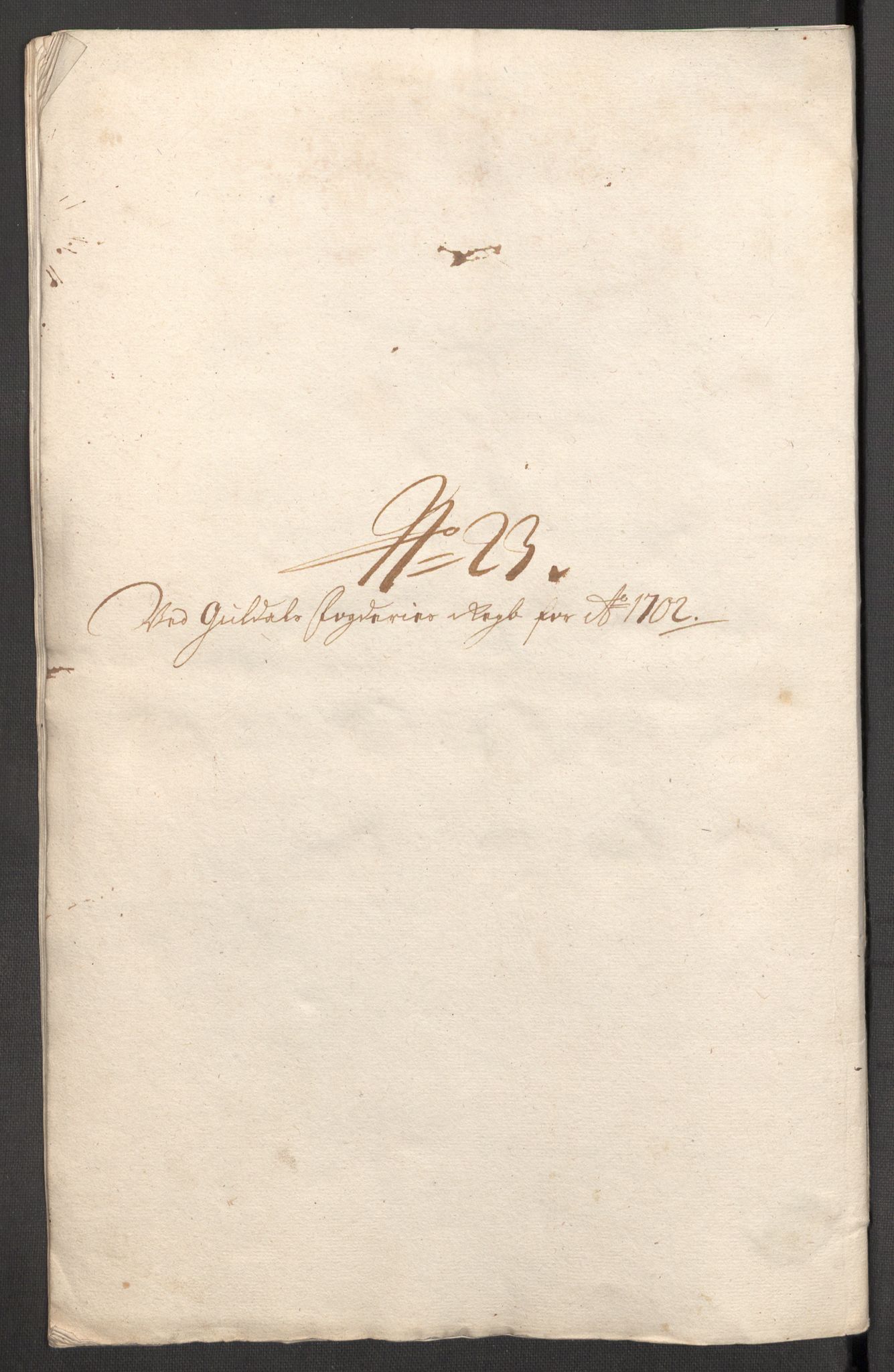 Rentekammeret inntil 1814, Reviderte regnskaper, Fogderegnskap, RA/EA-4092/R60/L3952: Fogderegnskap Orkdal og Gauldal, 1702, p. 377