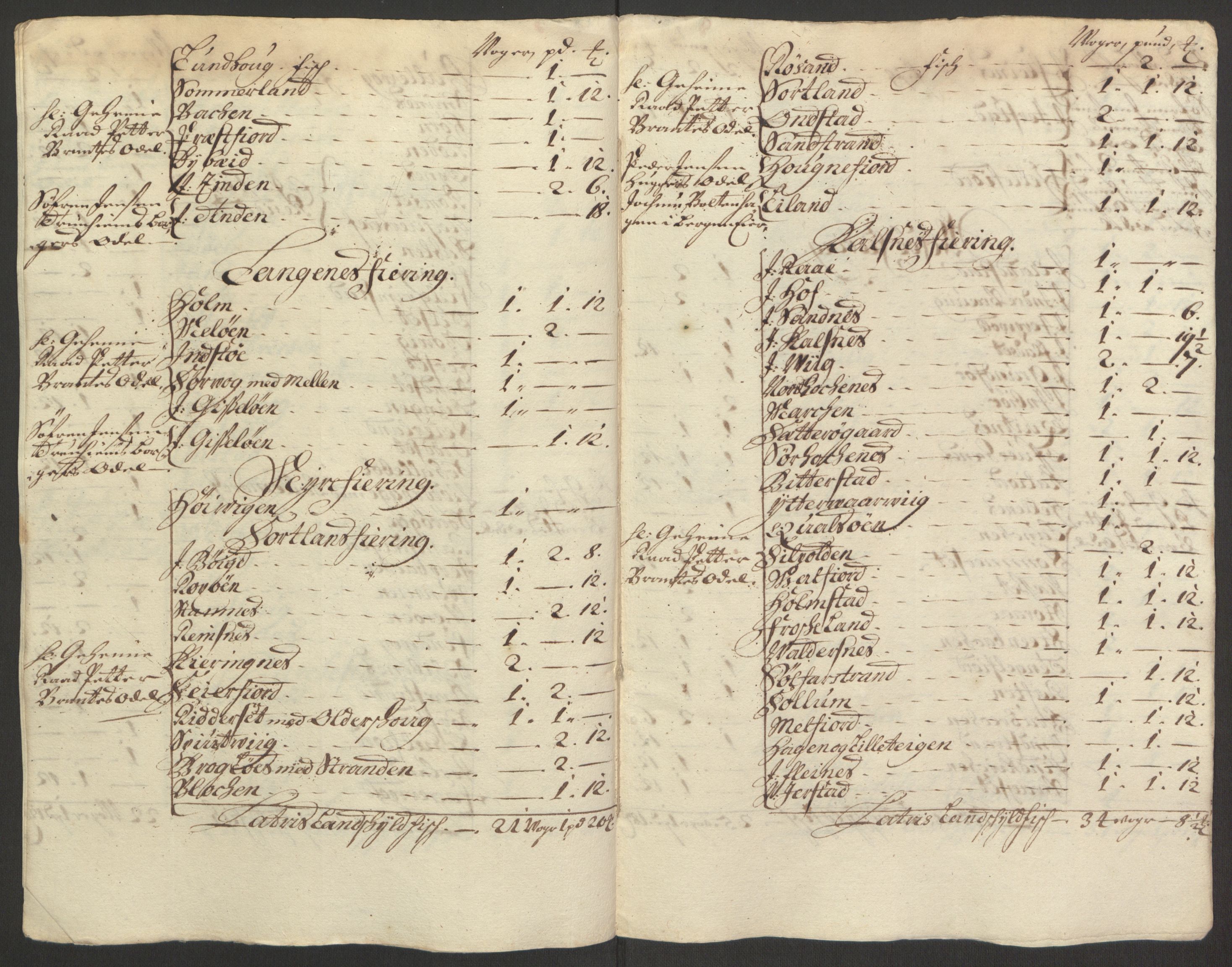 Rentekammeret inntil 1814, Reviderte regnskaper, Fogderegnskap, AV/RA-EA-4092/R67/L4676: Fogderegnskap Vesterålen, Andenes og Lofoten, 1691-1693, p. 270