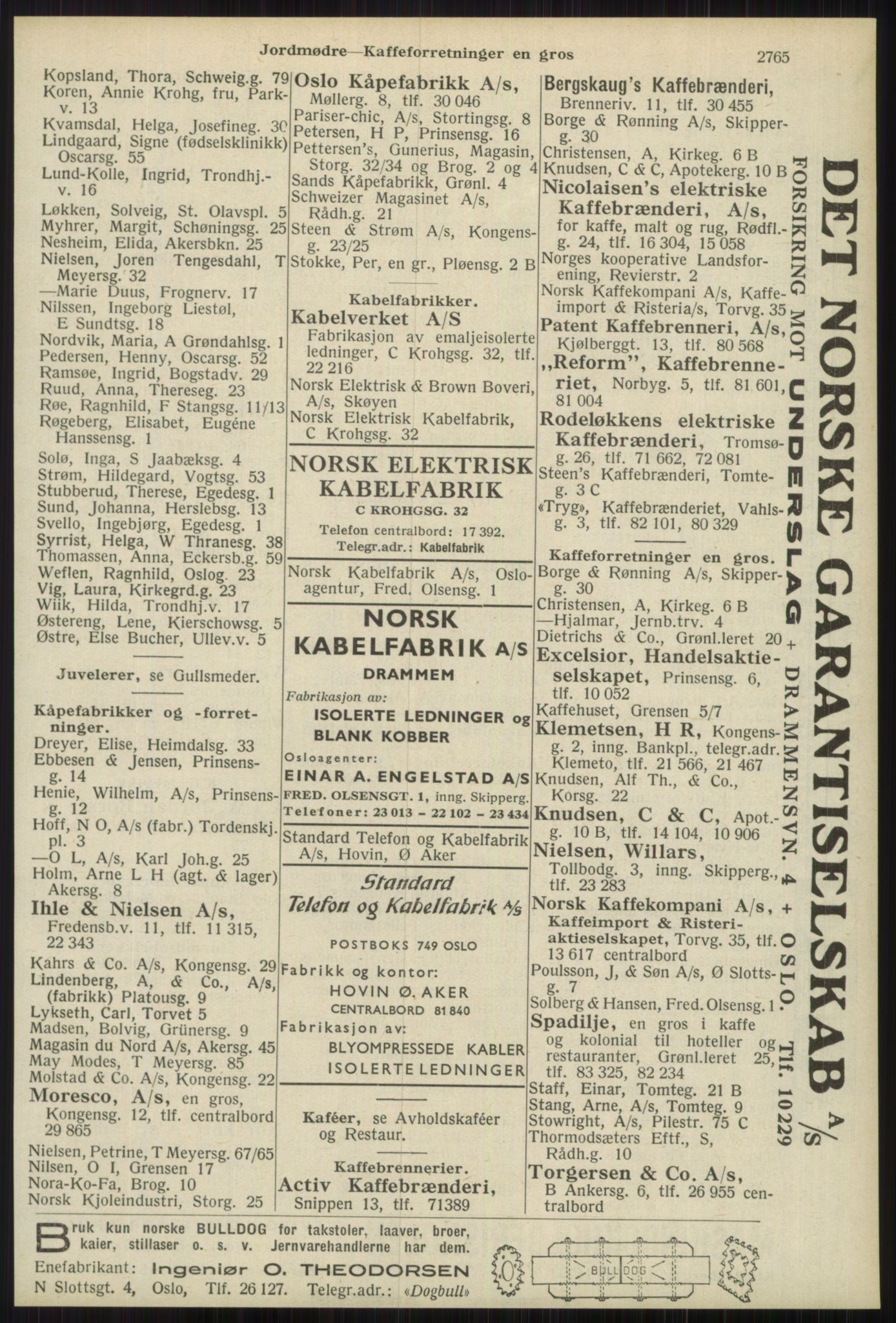 Kristiania/Oslo adressebok, PUBL/-, 1939, p. 2765