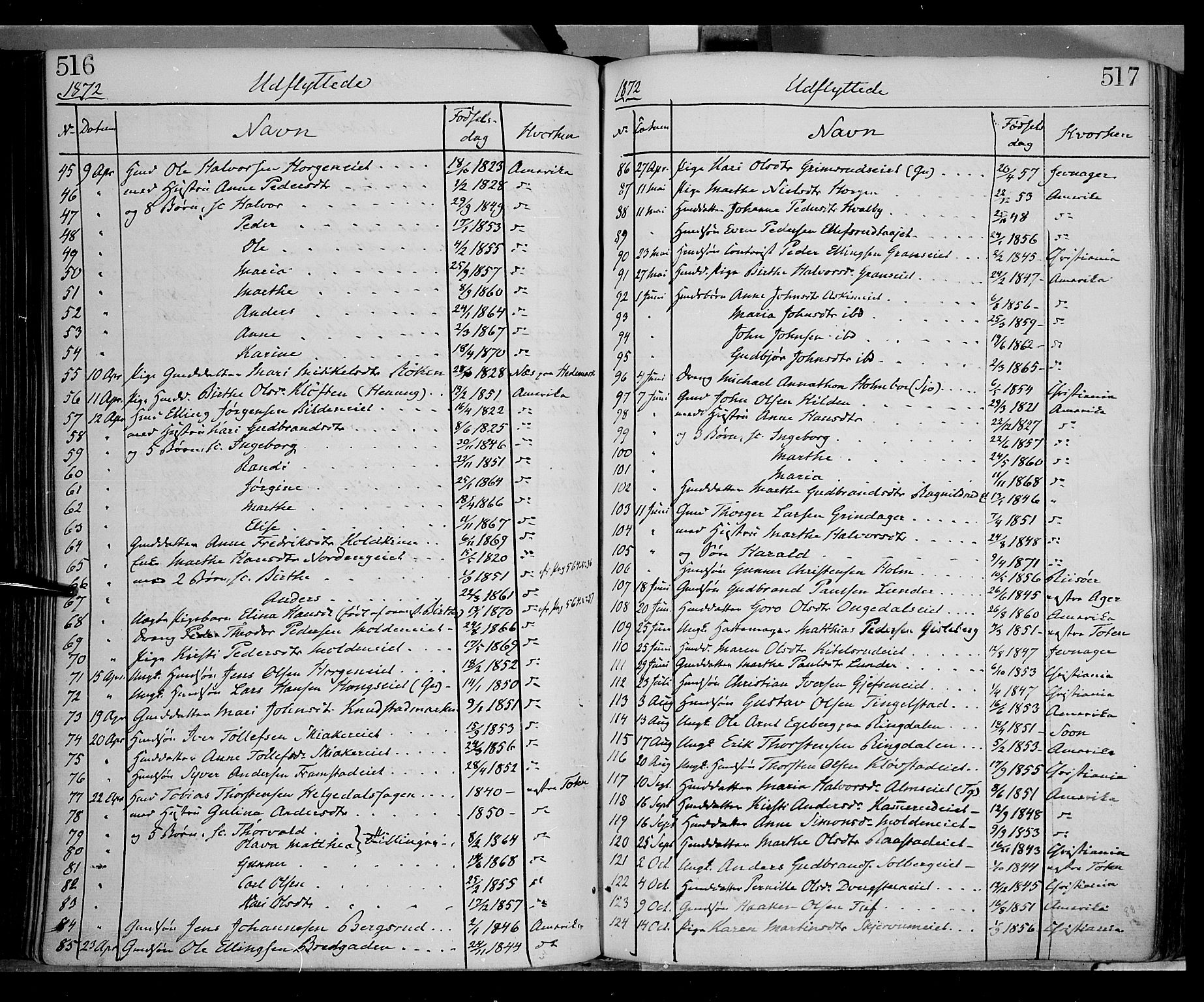Gran prestekontor, SAH/PREST-112/H/Ha/Haa/L0012: Parish register (official) no. 12, 1856-1874, p. 516-517