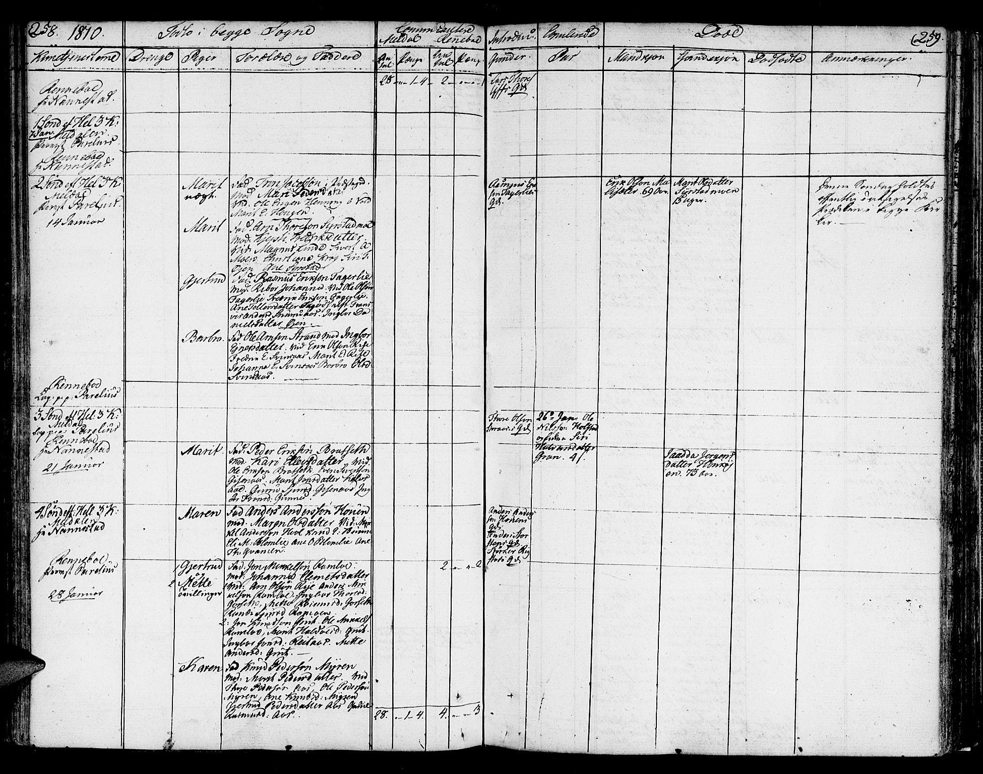 Ministerialprotokoller, klokkerbøker og fødselsregistre - Sør-Trøndelag, SAT/A-1456/672/L0852: Parish register (official) no. 672A05, 1776-1815, p. 258-259