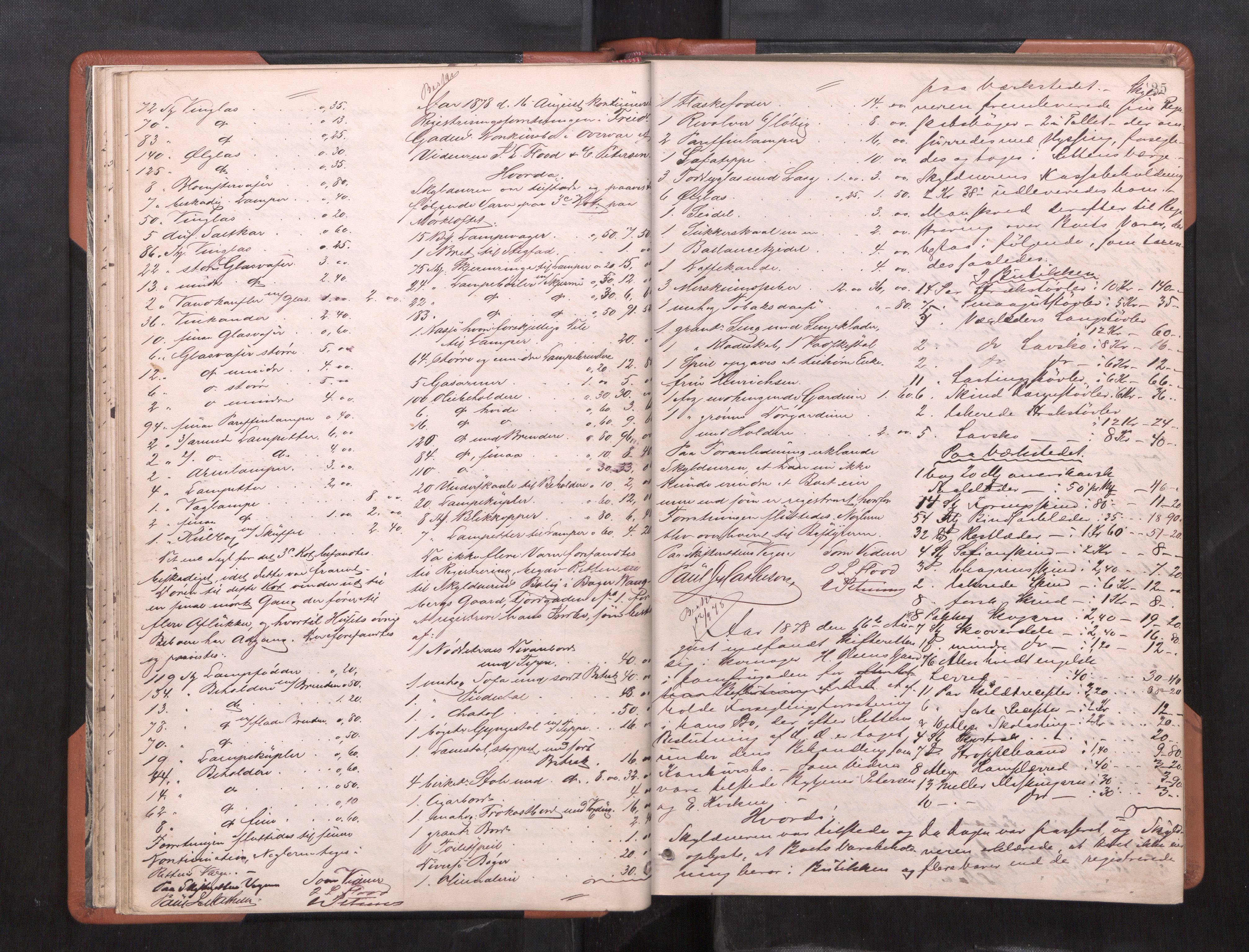 Trondheim byfogd, AV/SAT-A-0003/1/3/3C/L0009: Skifteregistreringsprotokoll (u/ register), 1878-1885, p. 25