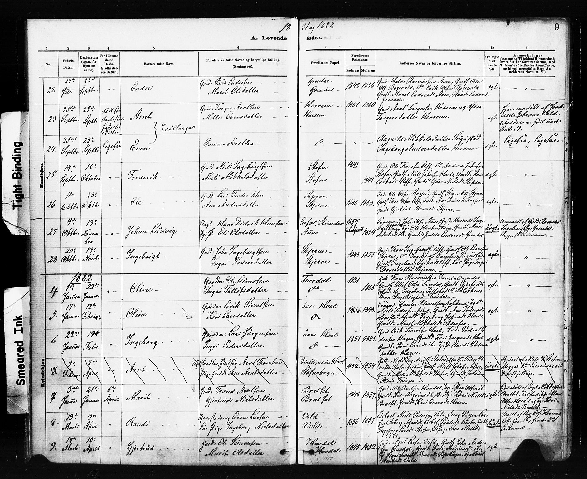 Ministerialprotokoller, klokkerbøker og fødselsregistre - Sør-Trøndelag, AV/SAT-A-1456/674/L0871: Parish register (official) no. 674A03, 1880-1896, p. 9