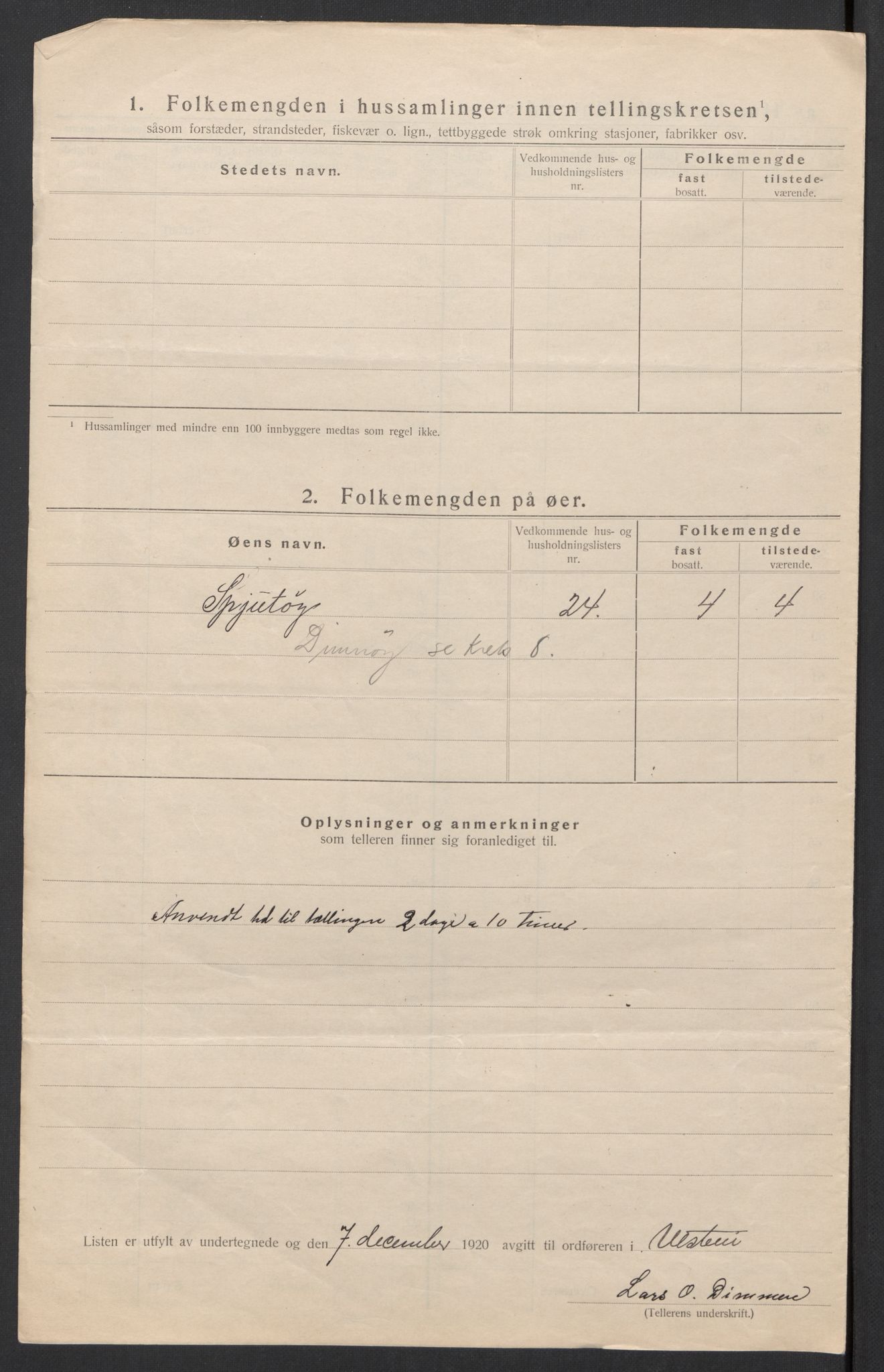 SAT, 1920 census for Ulstein, 1920, p. 40