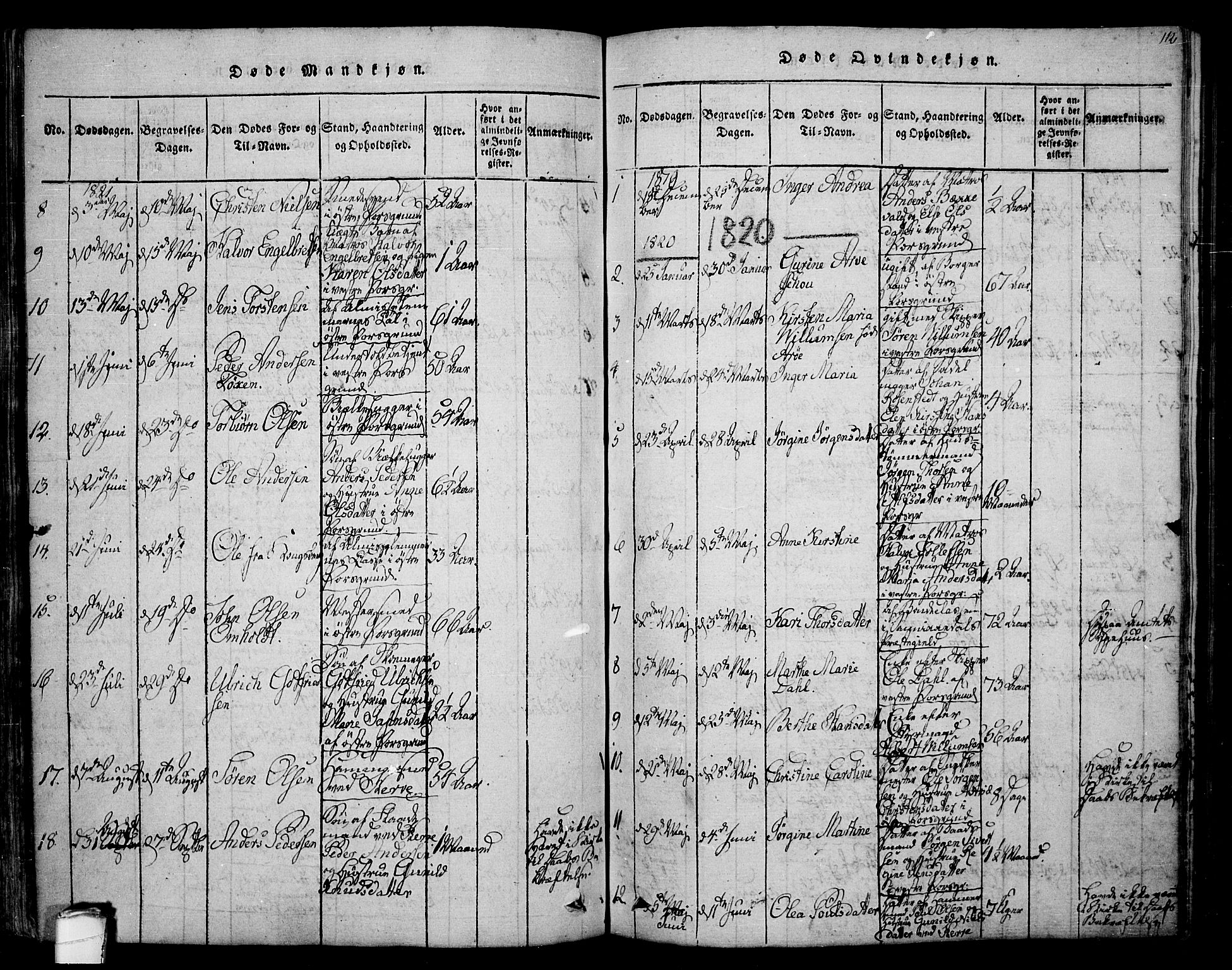 Porsgrunn kirkebøker , AV/SAKO-A-104/F/Fa/L0004: Parish register (official) no. 4, 1814-1828, p. 112