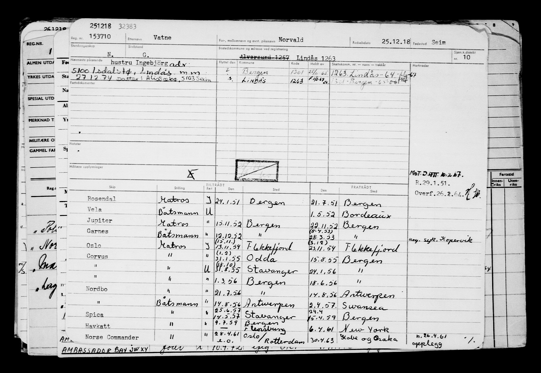 Direktoratet for sjømenn, AV/RA-S-3545/G/Gb/L0165: Hovedkort, 1918-1919, p. 136