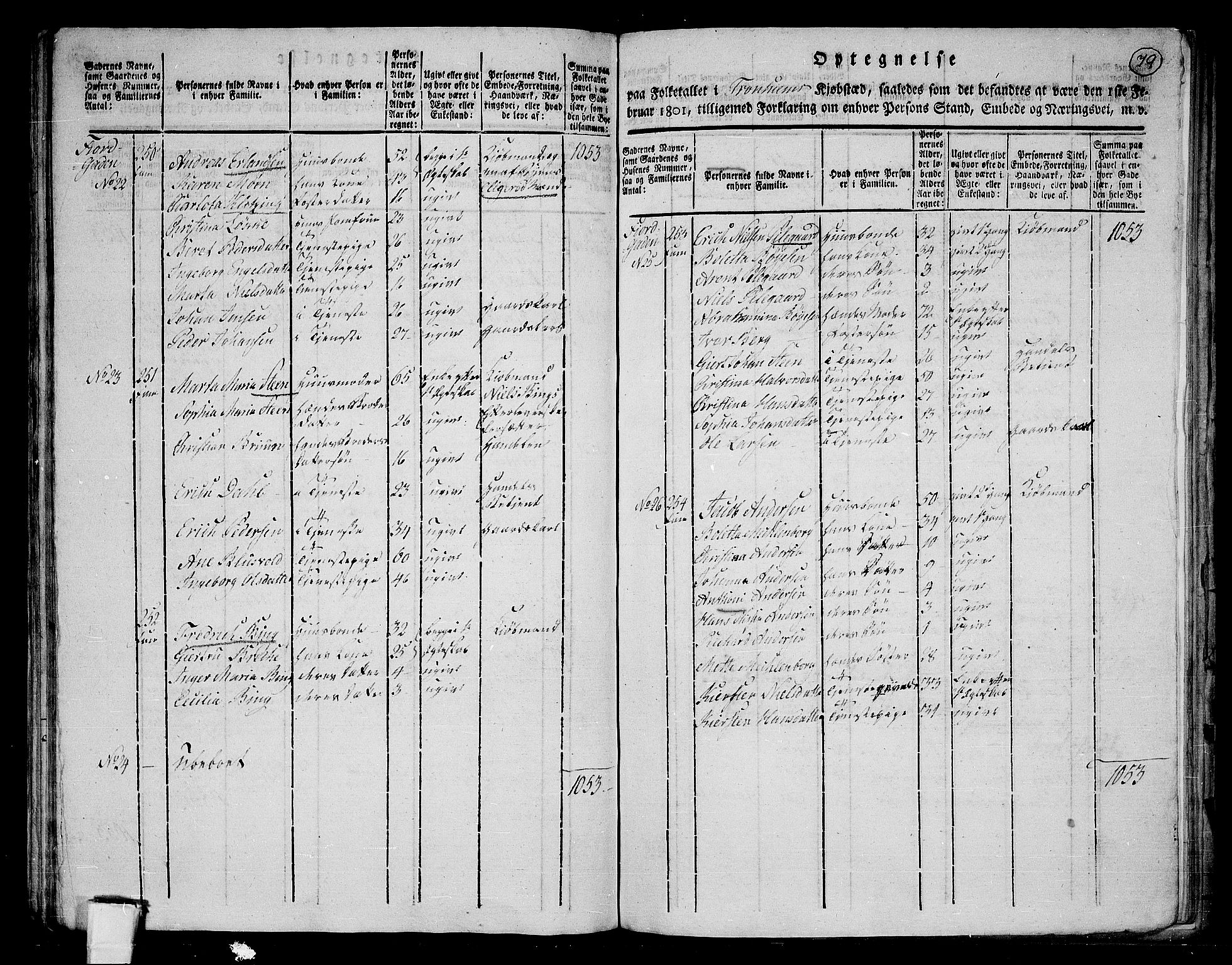 RA, 1801 census for 1601 Trondheim, 1801, p. 78b-79a