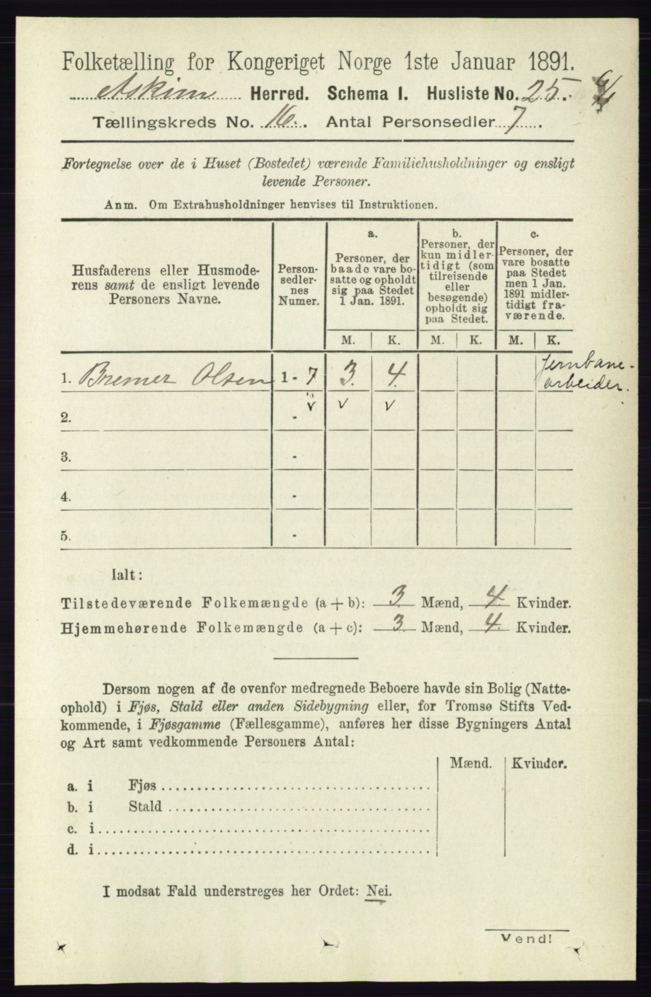 RA, 1891 census for 0124 Askim, 1891, p. 2627