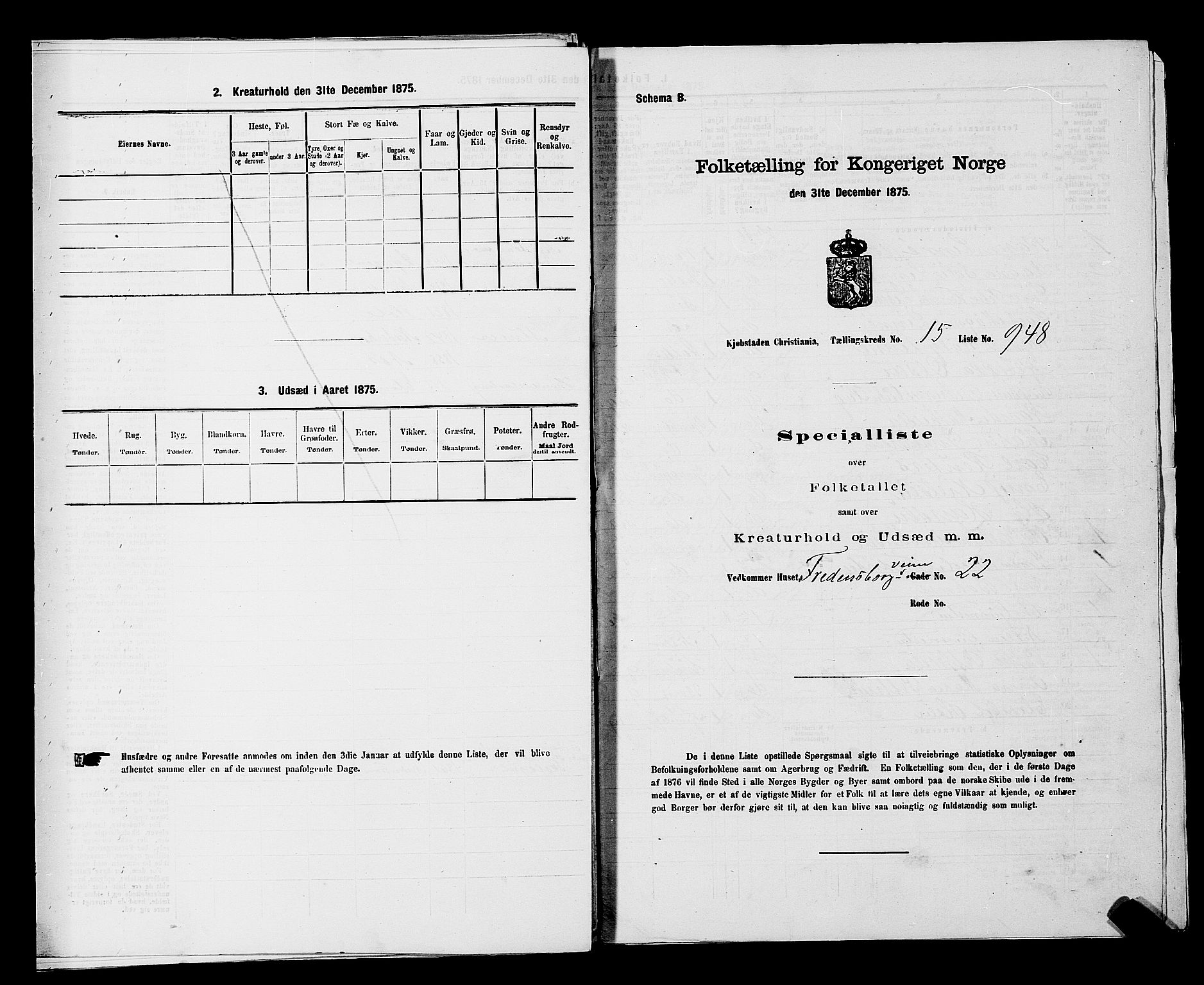 RA, 1875 census for 0301 Kristiania, 1875, p. 2959