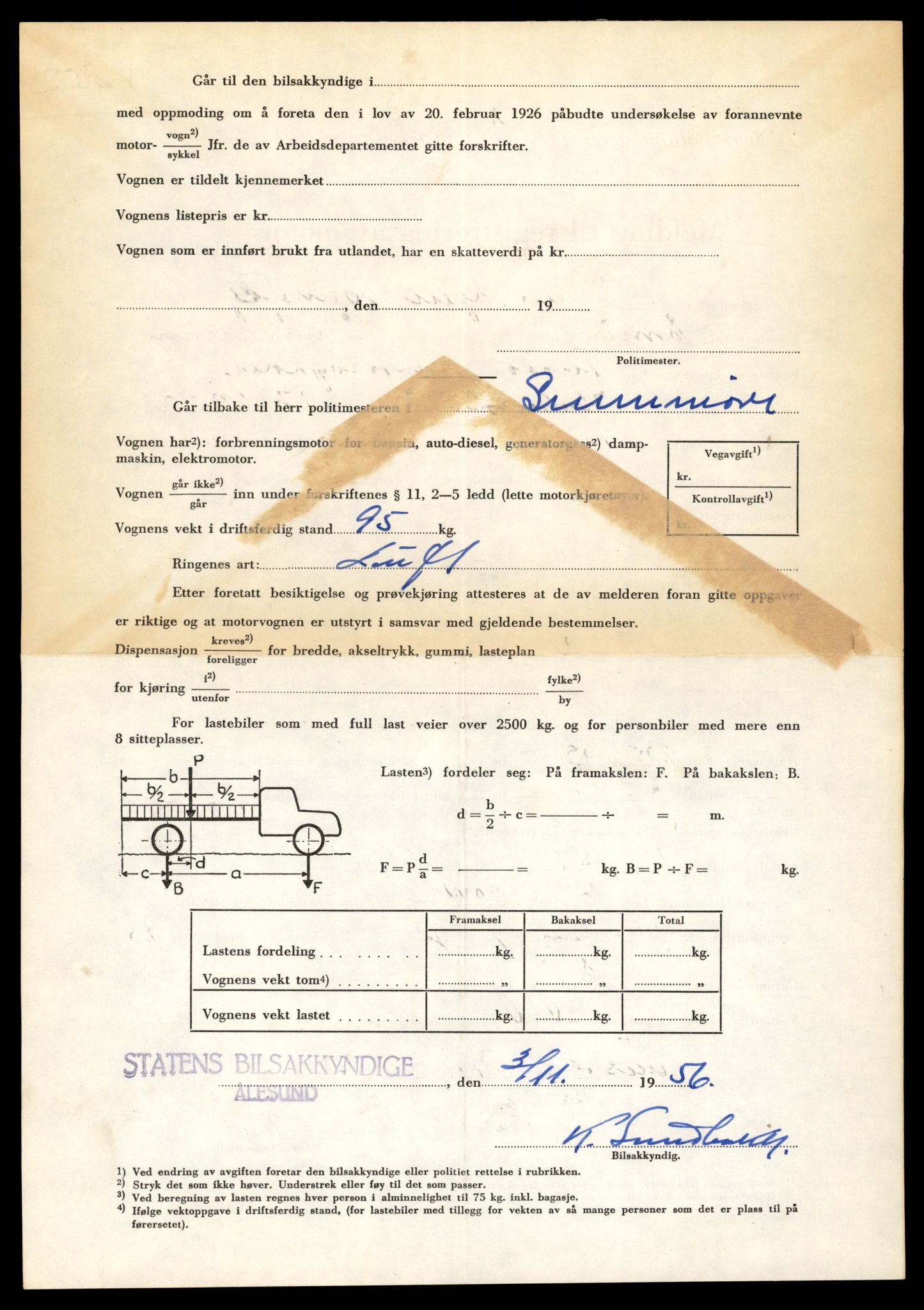 Møre og Romsdal vegkontor - Ålesund trafikkstasjon, AV/SAT-A-4099/F/Fe/L0040: Registreringskort for kjøretøy T 13531 - T 13709, 1927-1998, p. 816