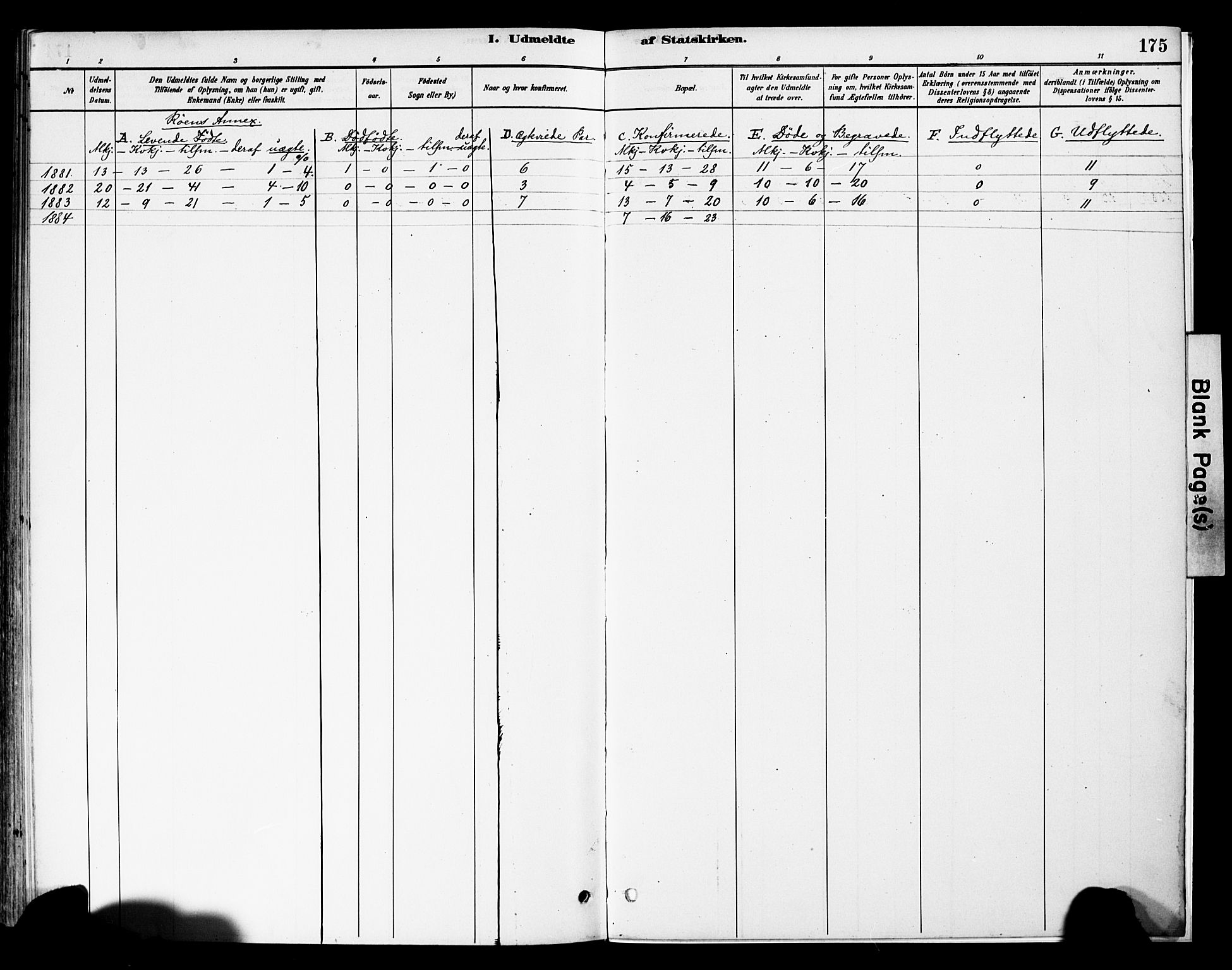 Vestre Slidre prestekontor, SAH/PREST-136/H/Ha/Haa/L0006: Parish register (official) no. 6, 1881-1912, p. 175