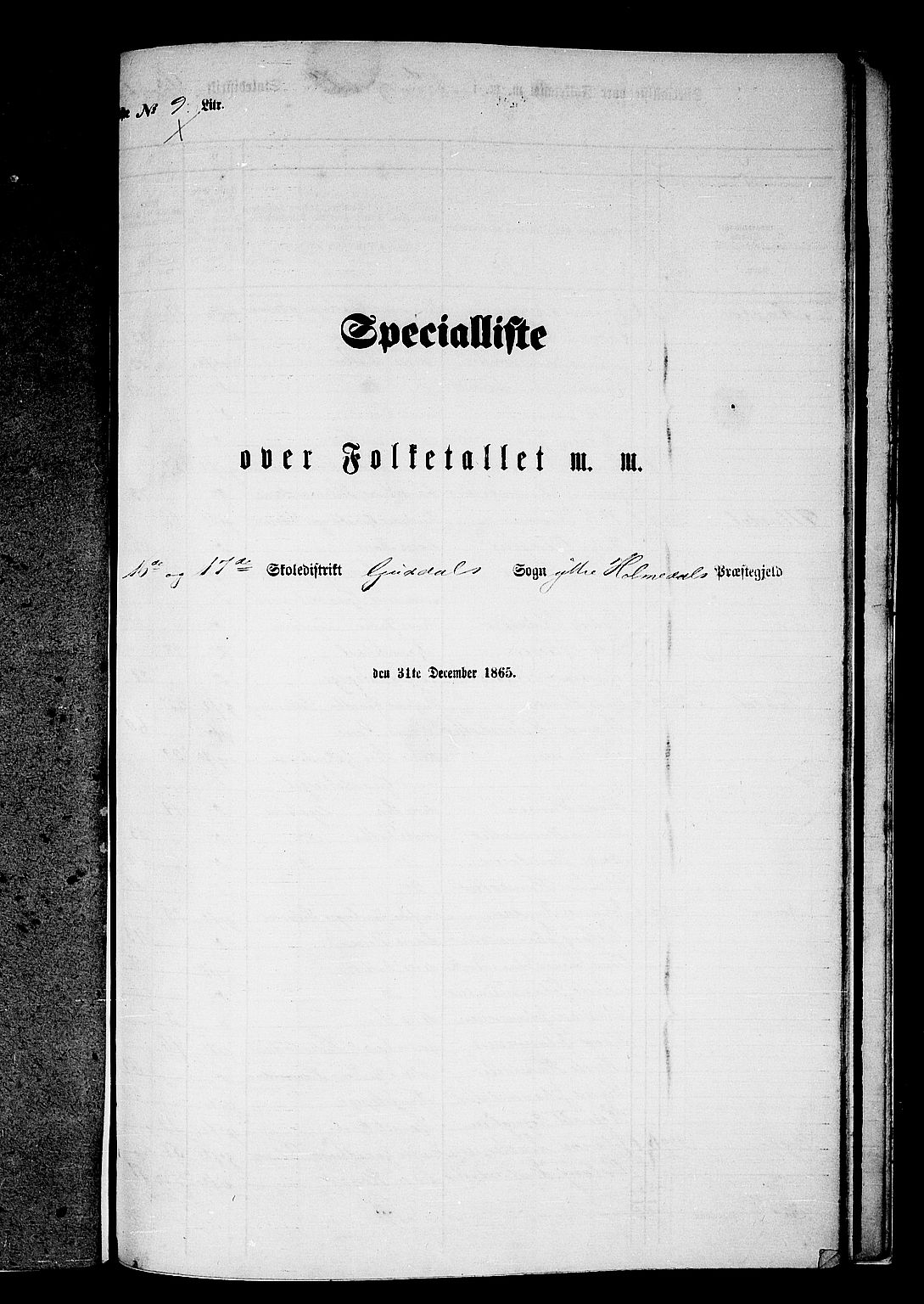 RA, 1865 census for Ytre Holmedal, 1865, p. 149