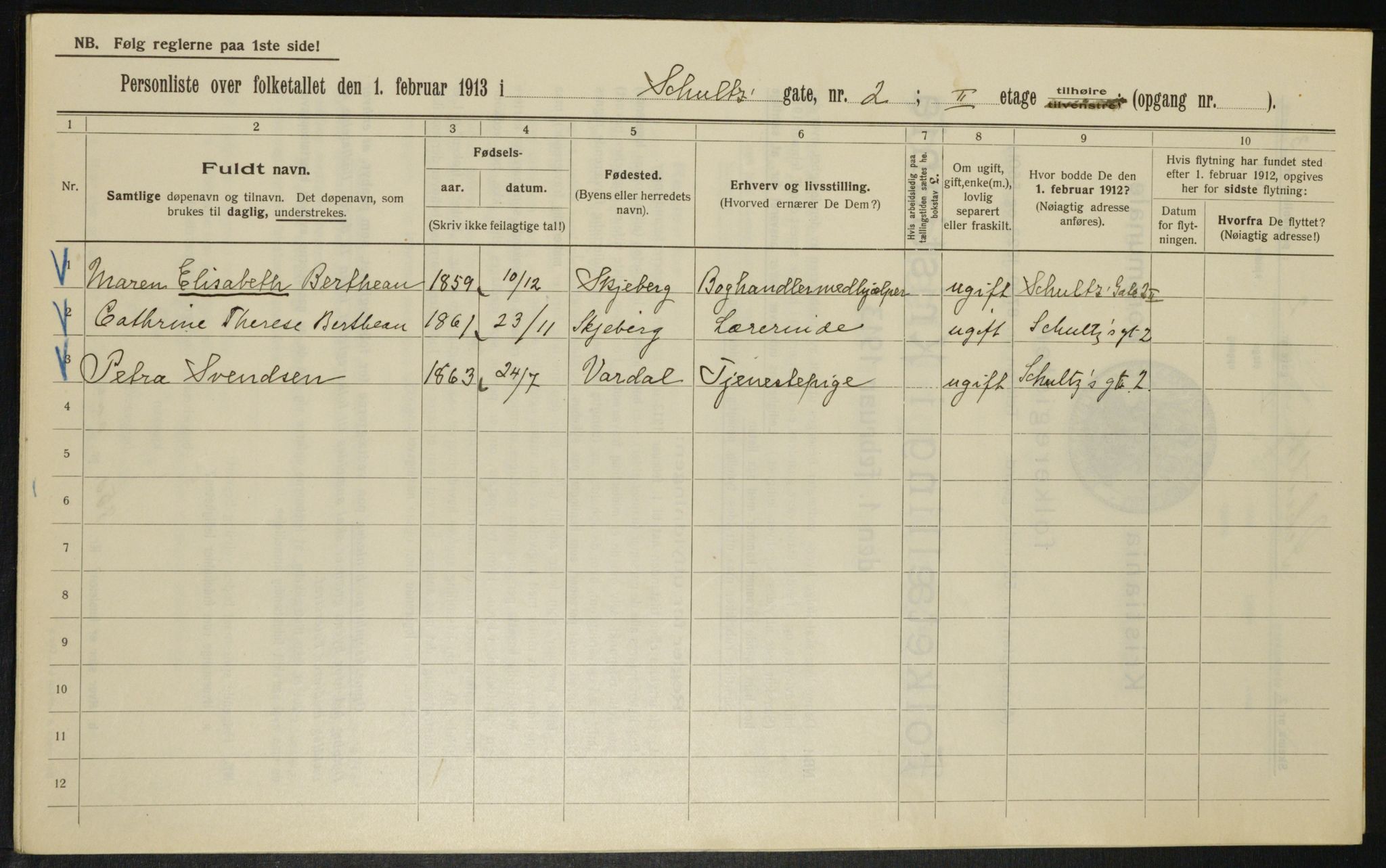 OBA, Municipal Census 1913 for Kristiania, 1913, p. 90506