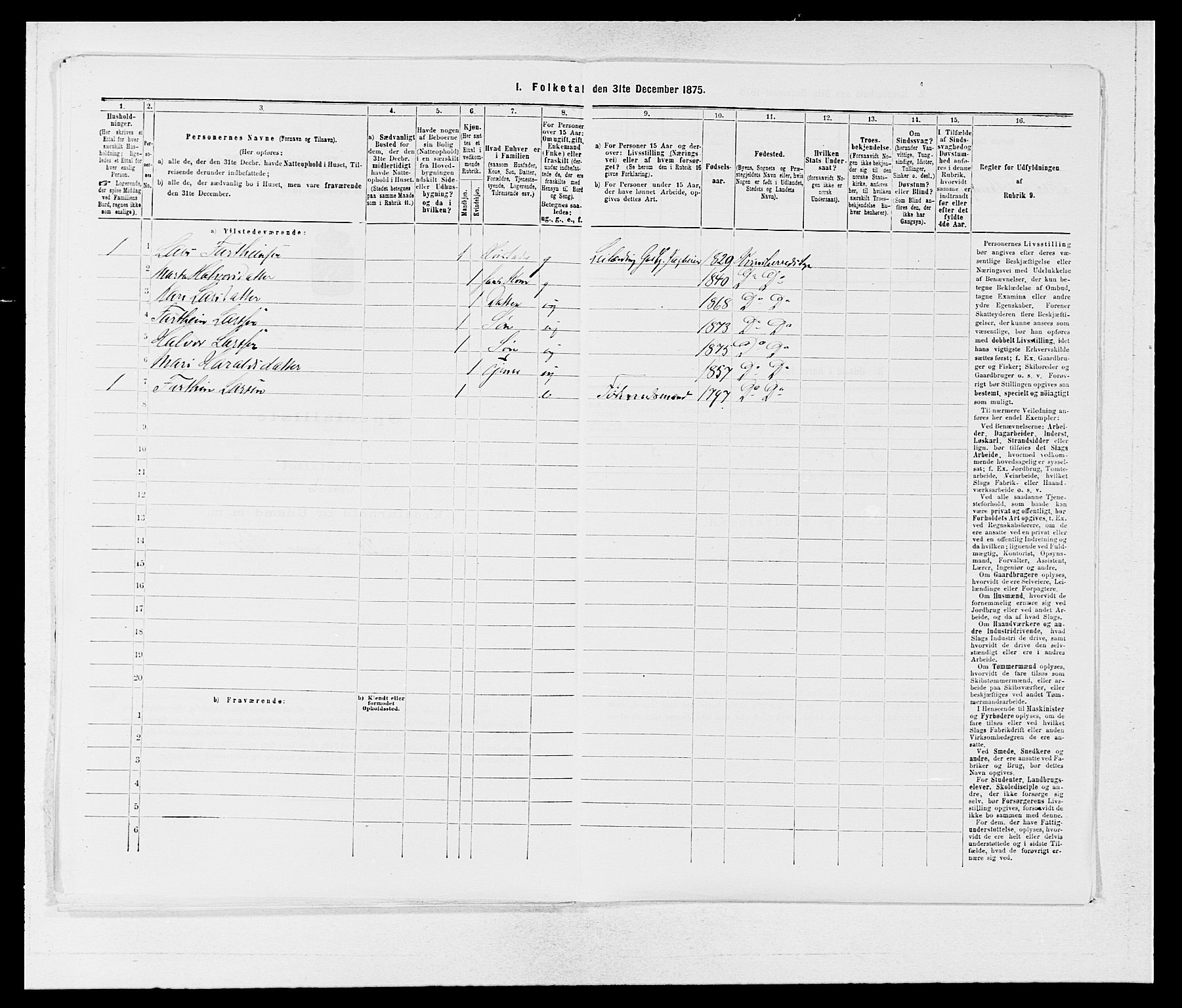 SAB, 1875 census for 1224P Kvinnherad, 1875, p. 1094