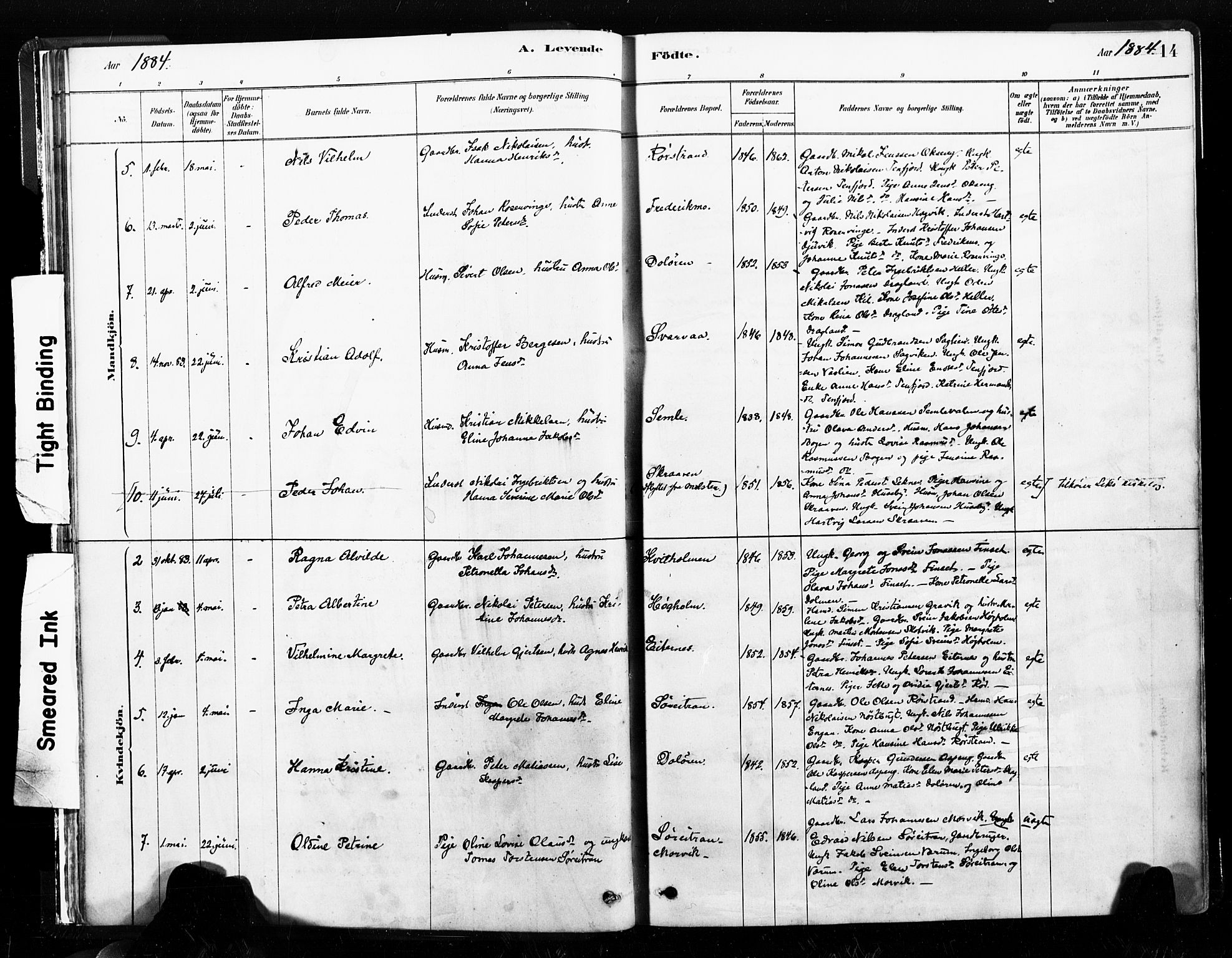 Ministerialprotokoller, klokkerbøker og fødselsregistre - Nord-Trøndelag, SAT/A-1458/789/L0705: Parish register (official) no. 789A01, 1878-1910, p. 14