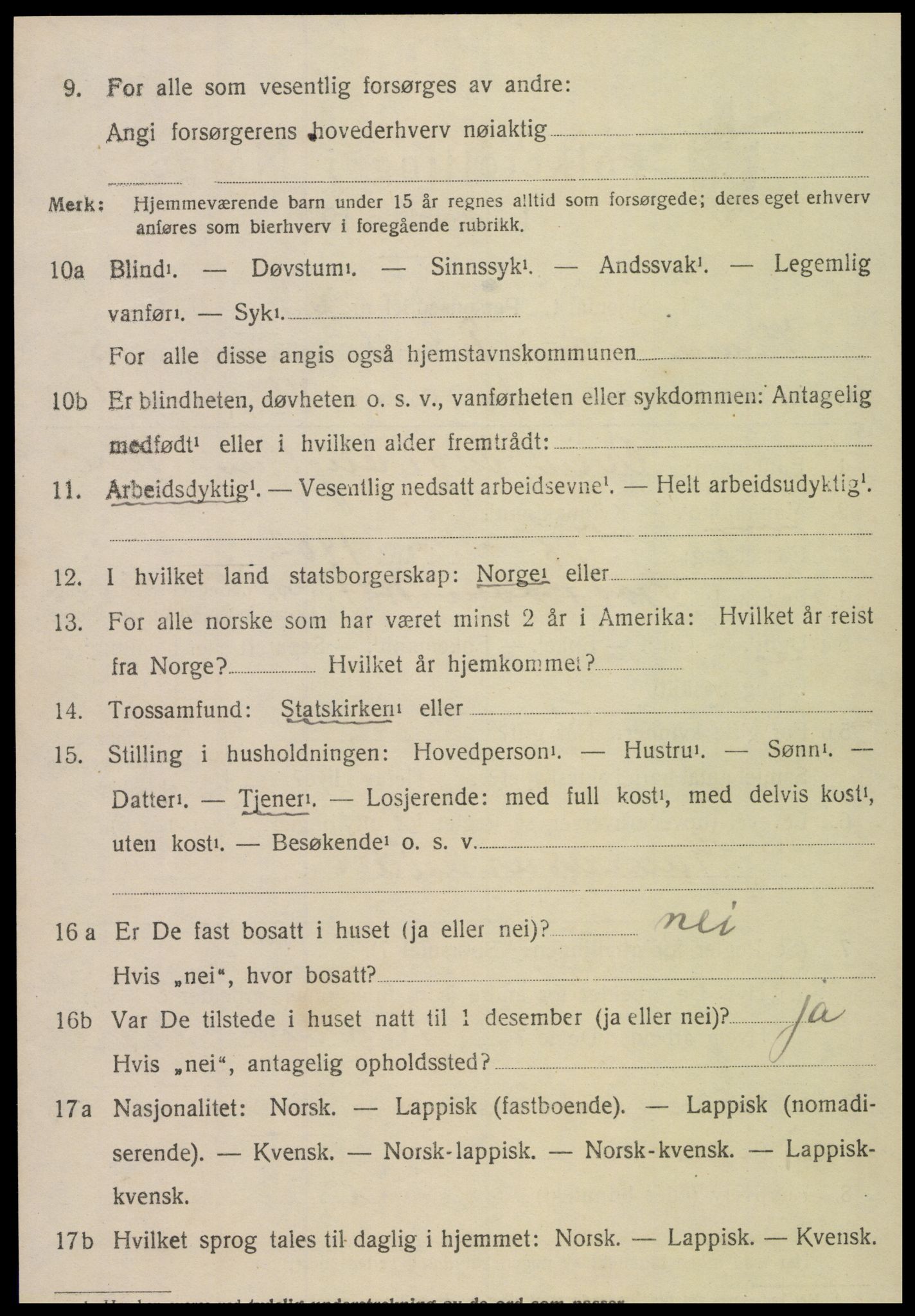 SAT, 1920 census for Kvam, 1920, p. 1562