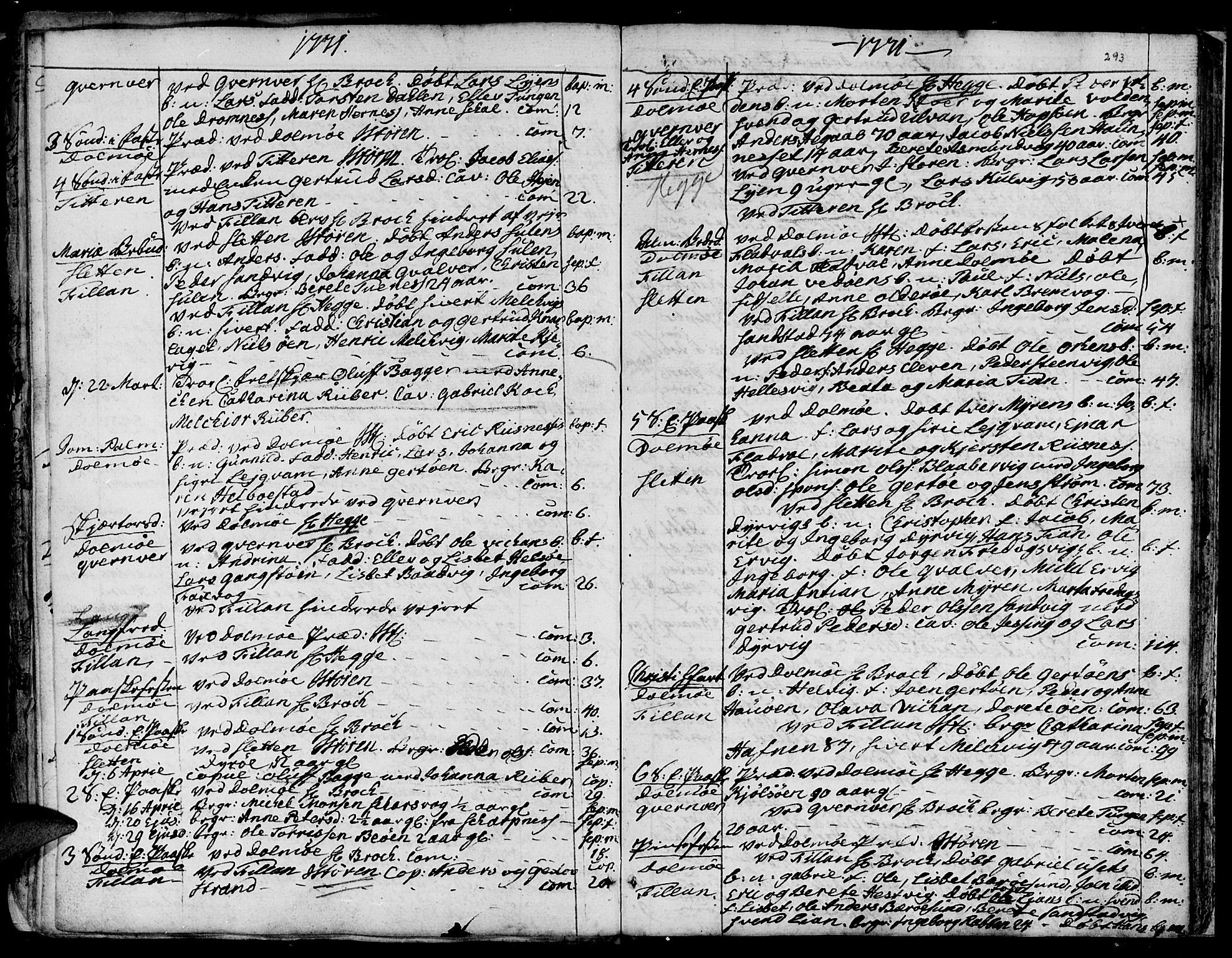 Ministerialprotokoller, klokkerbøker og fødselsregistre - Sør-Trøndelag, SAT/A-1456/634/L0525: Parish register (official) no. 634A01, 1736-1775, p. 293