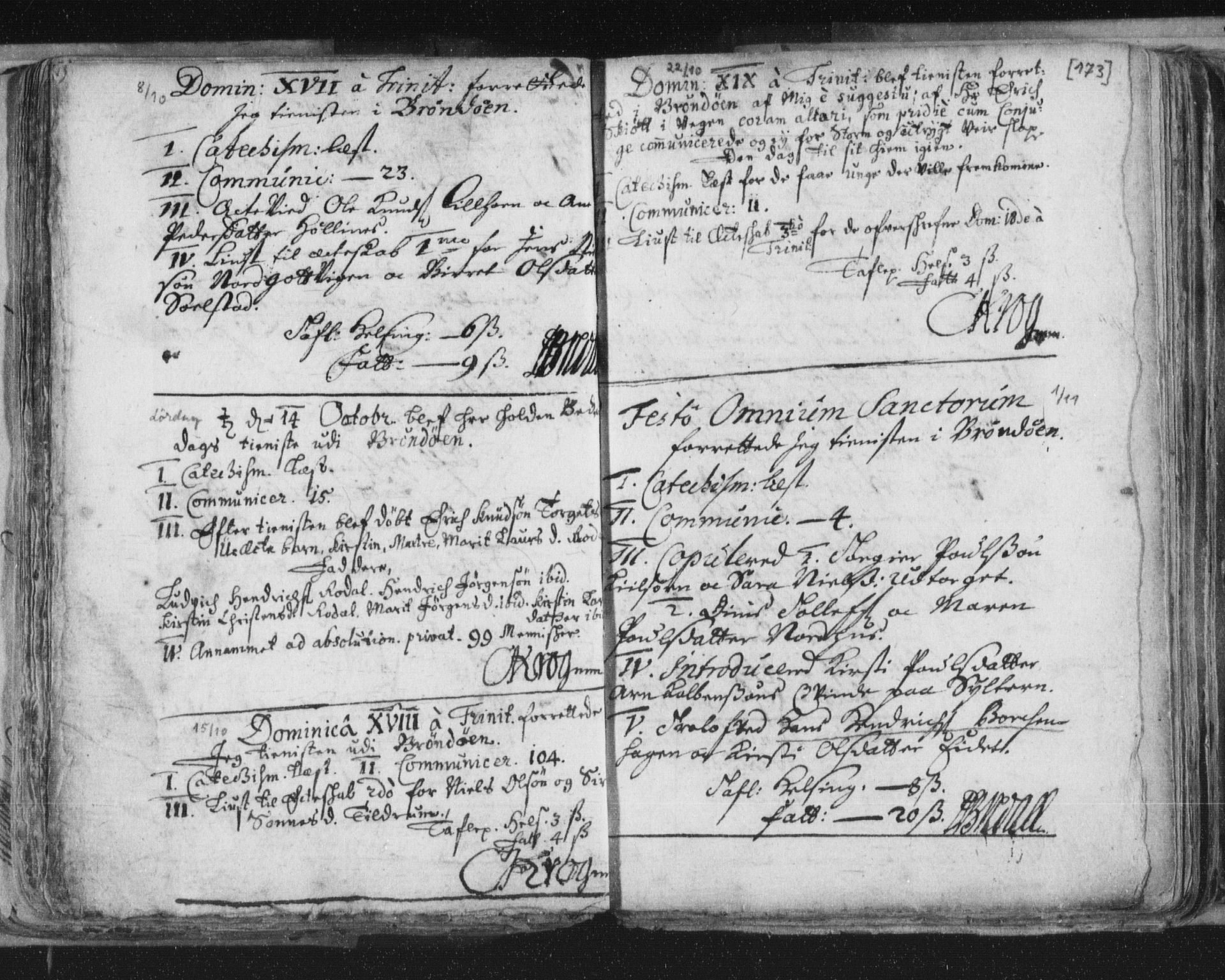 Ministerialprotokoller, klokkerbøker og fødselsregistre - Nordland, SAT/A-1459/813/L0192: Parish register (official) no. 813A02, 1677-1718, p. 173