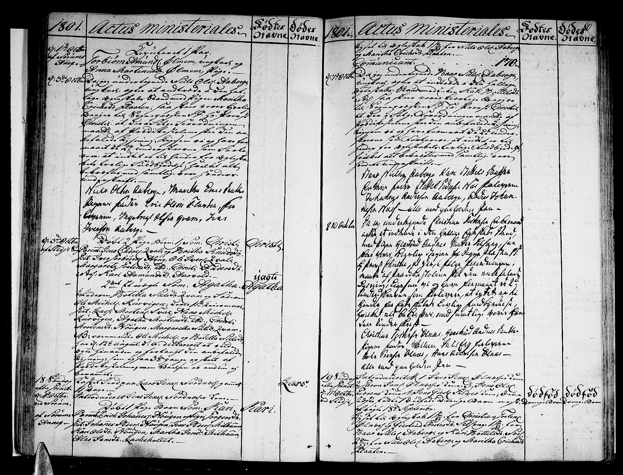 Sogndal sokneprestembete, AV/SAB-A-81301/H/Haa/Haaa/L0008: Parish register (official) no. A 8, 1795-1809, p. 80