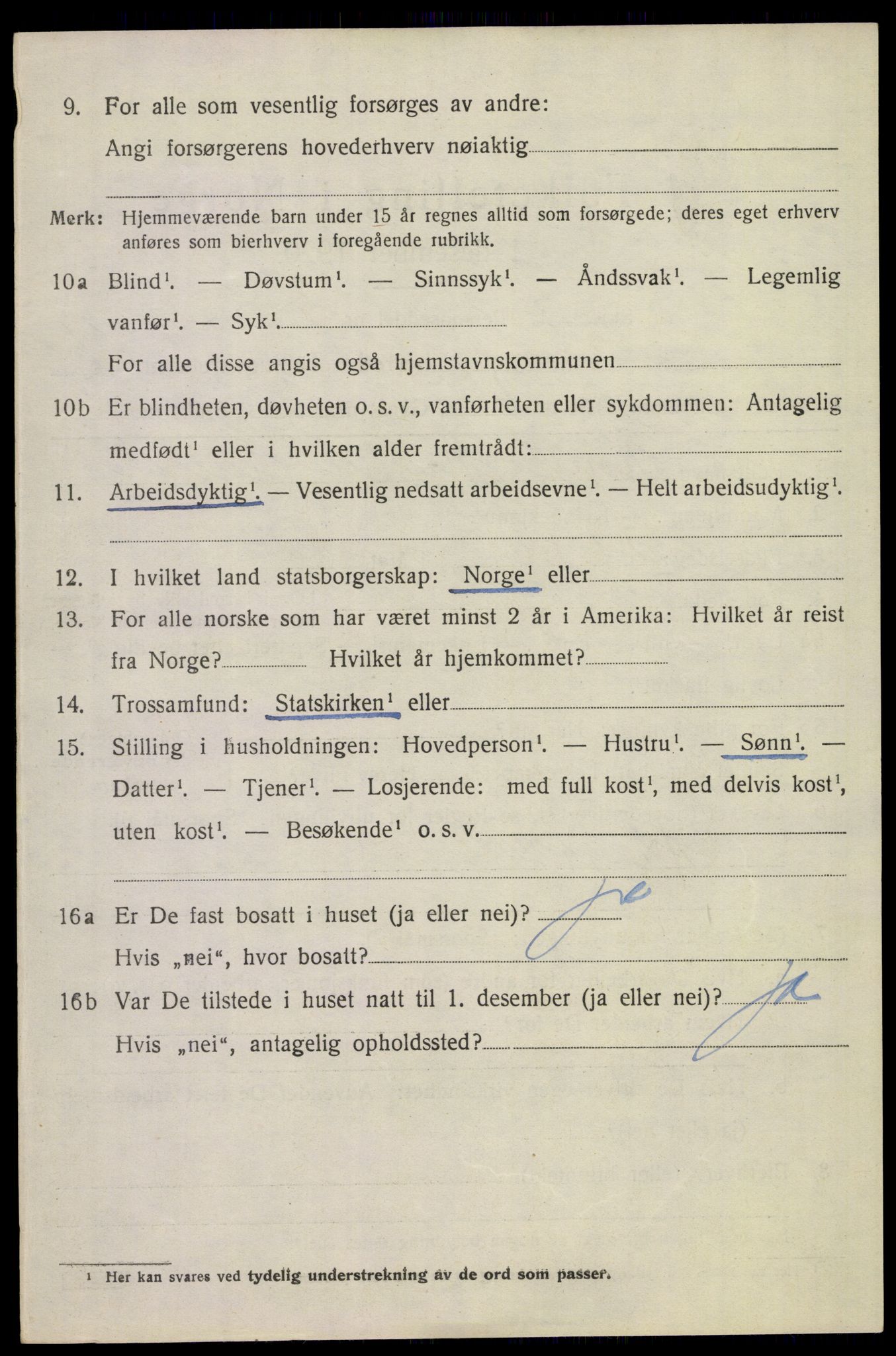 SAKO, 1920 census for Tinn, 1920, p. 4457