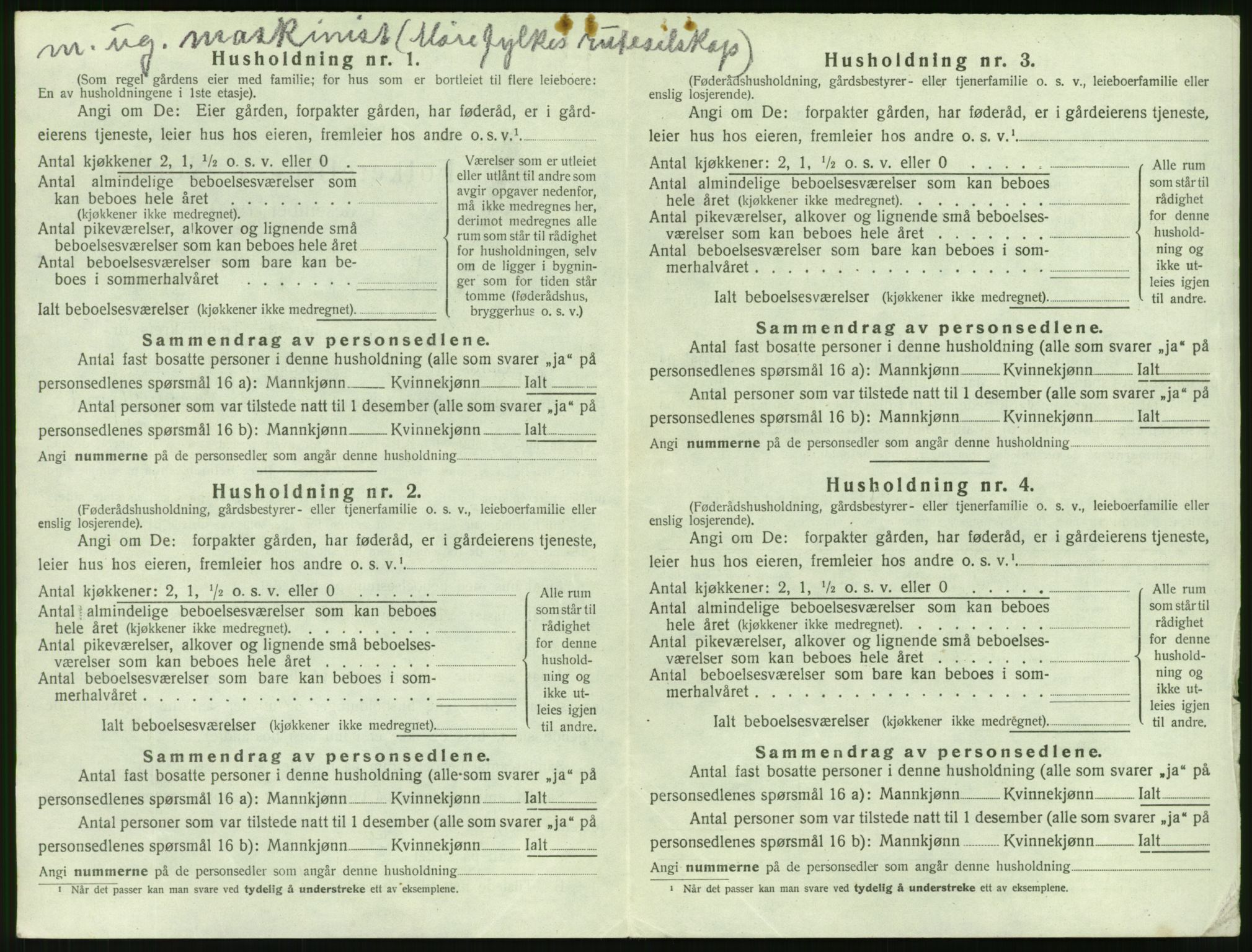 SAT, 1920 census for Sykkylven, 1920, p. 496