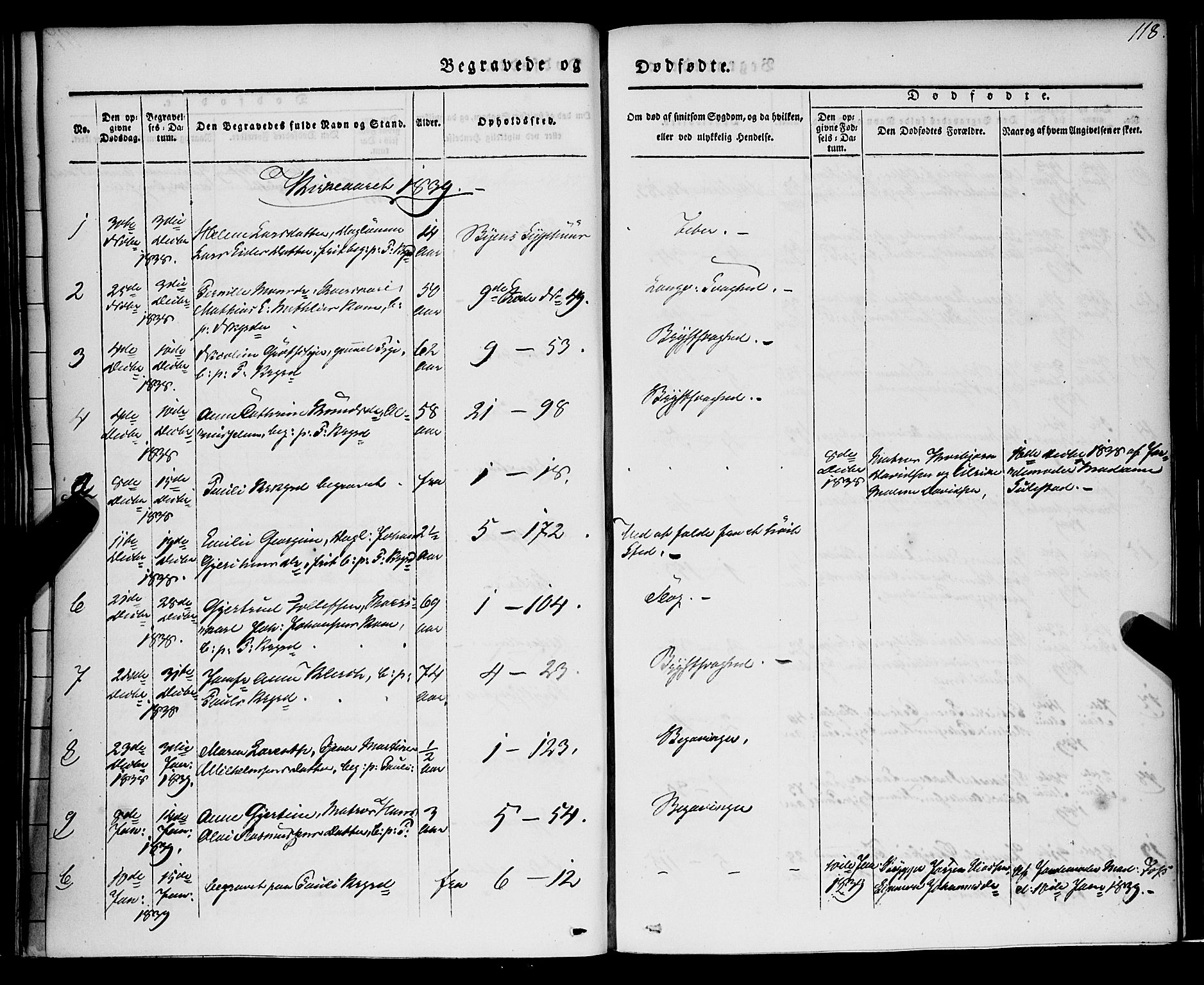 Nykirken Sokneprestembete, SAB/A-77101/H/Haa/L0041: Parish register (official) no. E 1, 1833-1850, p. 118