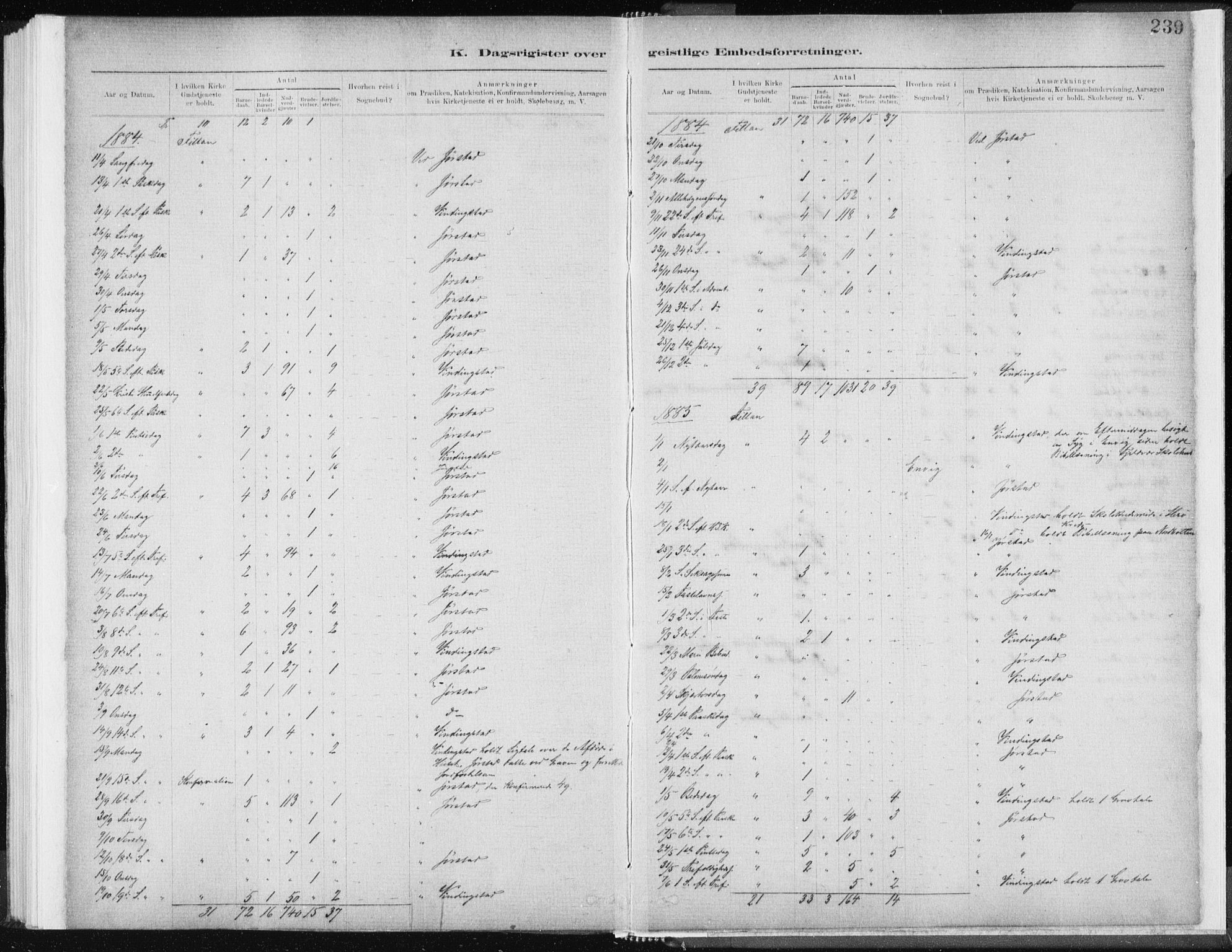 Ministerialprotokoller, klokkerbøker og fødselsregistre - Sør-Trøndelag, SAT/A-1456/637/L0558: Parish register (official) no. 637A01, 1882-1899, p. 239