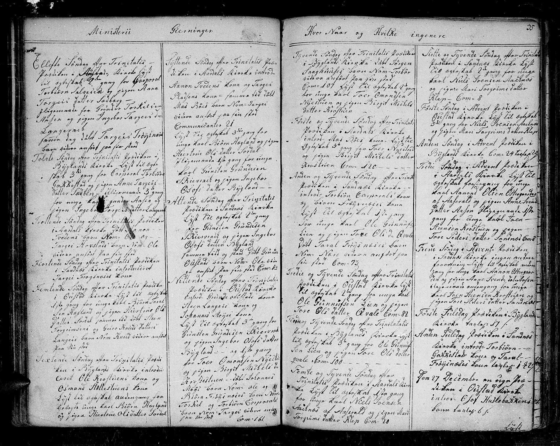 Bygland sokneprestkontor, AV/SAK-1111-0006/F/Fa/Fab/L0002: Parish register (official) no. A 2, 1766-1816, p. 35