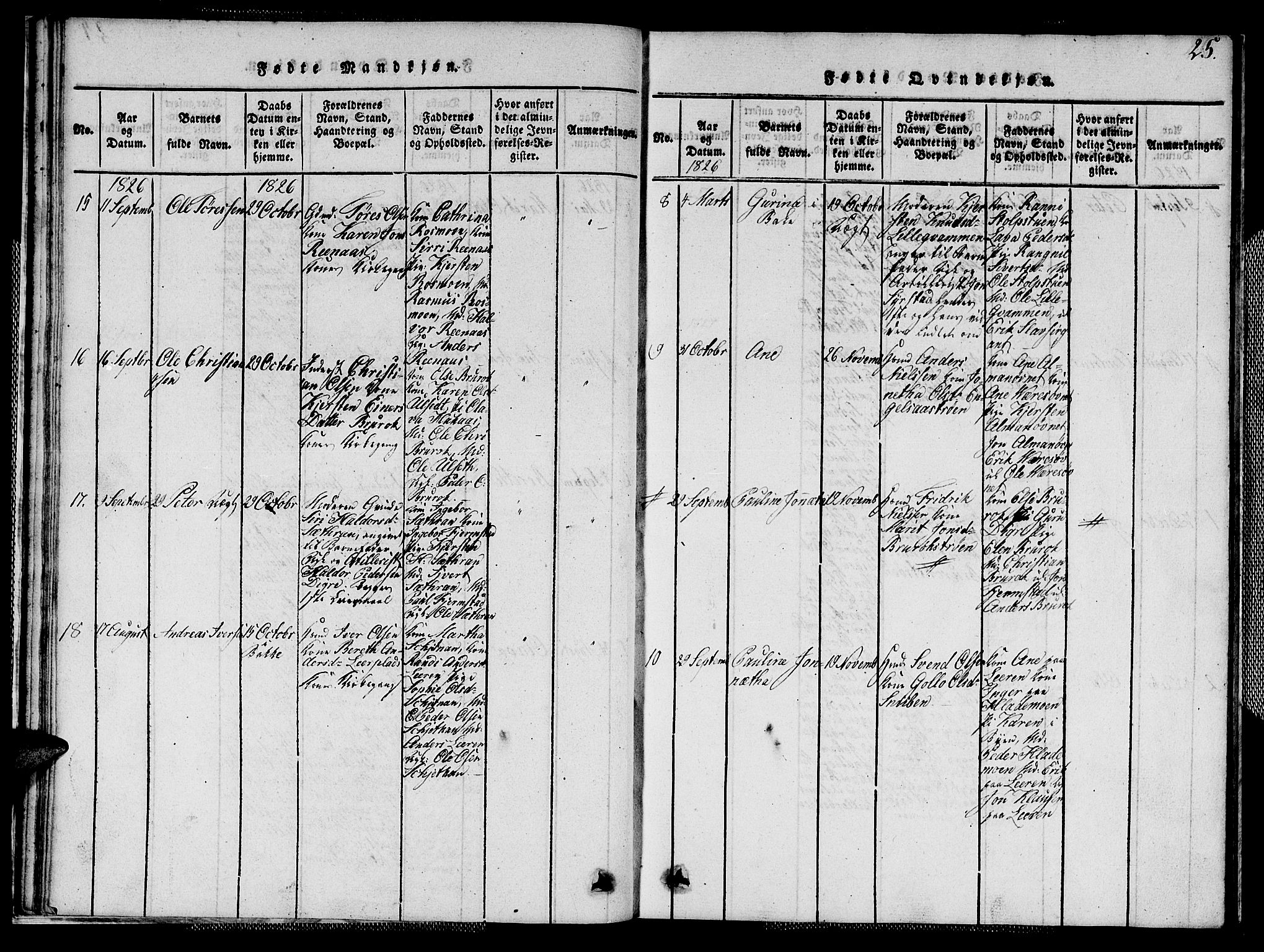 Ministerialprotokoller, klokkerbøker og fødselsregistre - Sør-Trøndelag, SAT/A-1456/608/L0336: Parish register (copy) no. 608C02, 1817-1827, p. 25