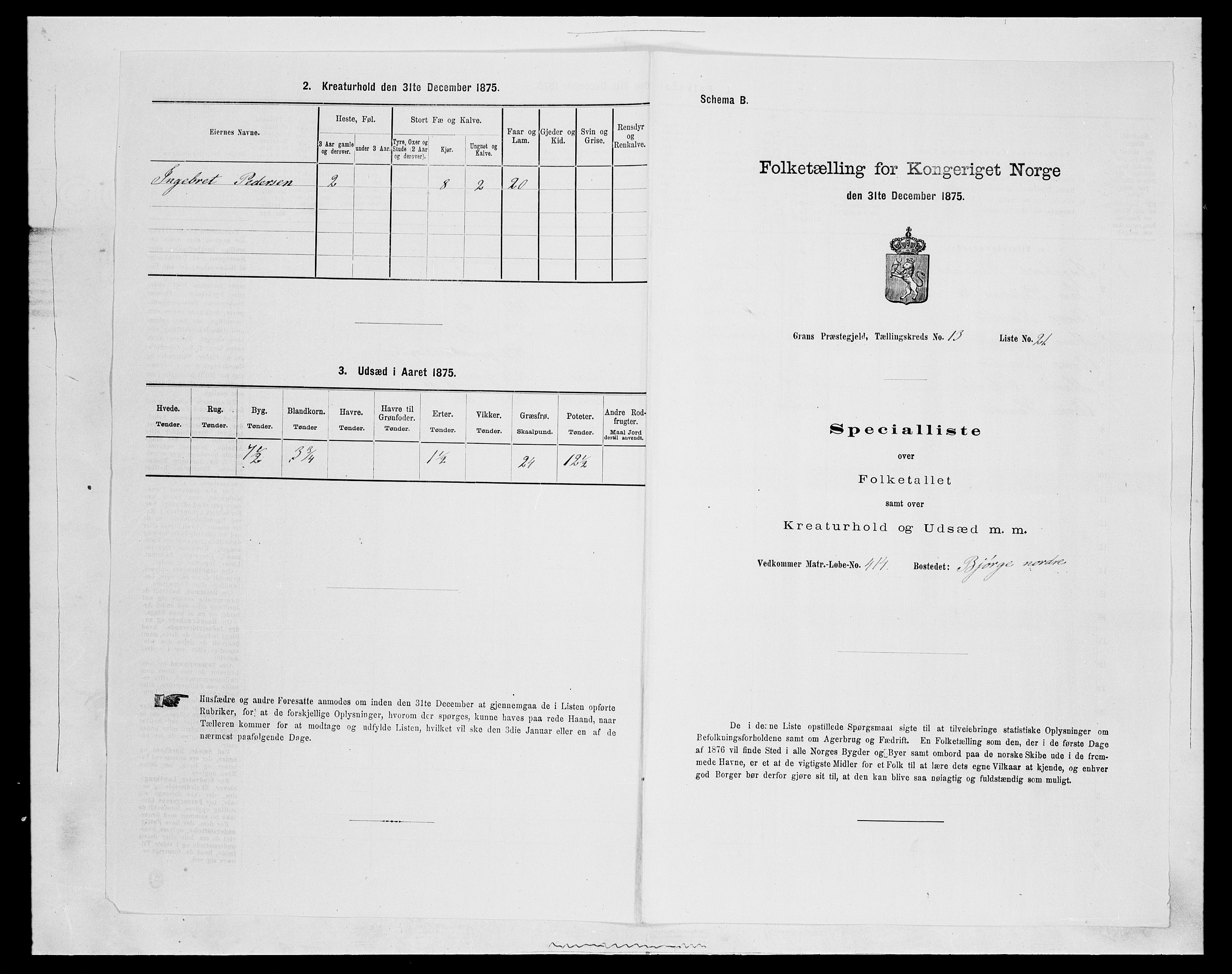 SAH, 1875 census for 0534P Gran, 1875, p. 2412