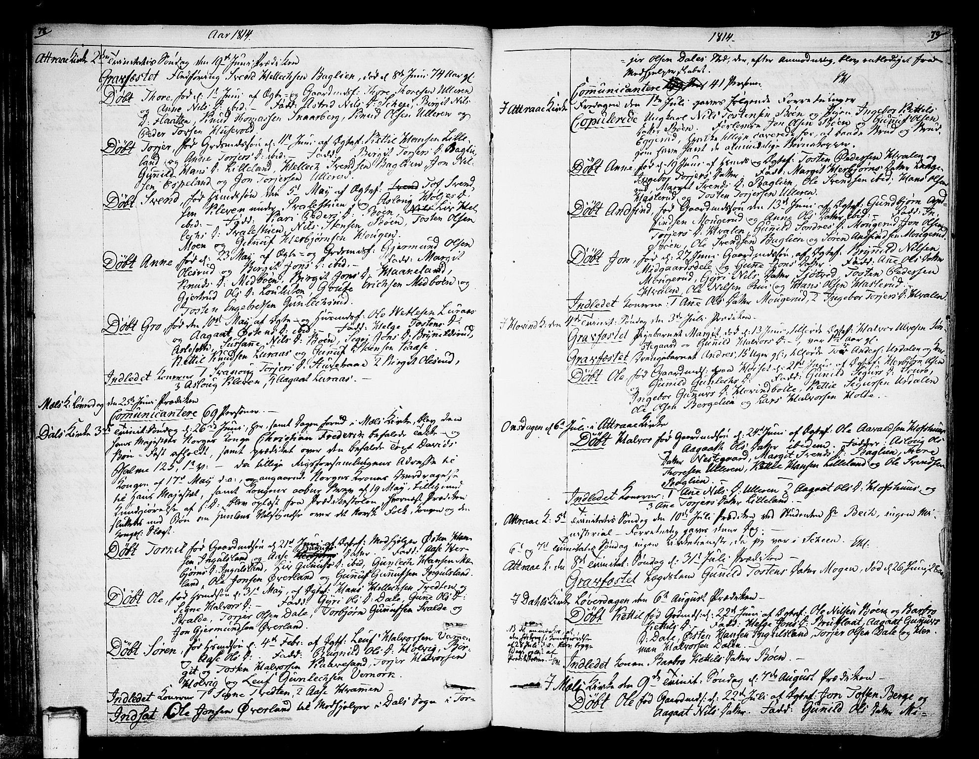 Tinn kirkebøker, SAKO/A-308/F/Fa/L0003: Parish register (official) no. I 3, 1810-1814, p. 78-79