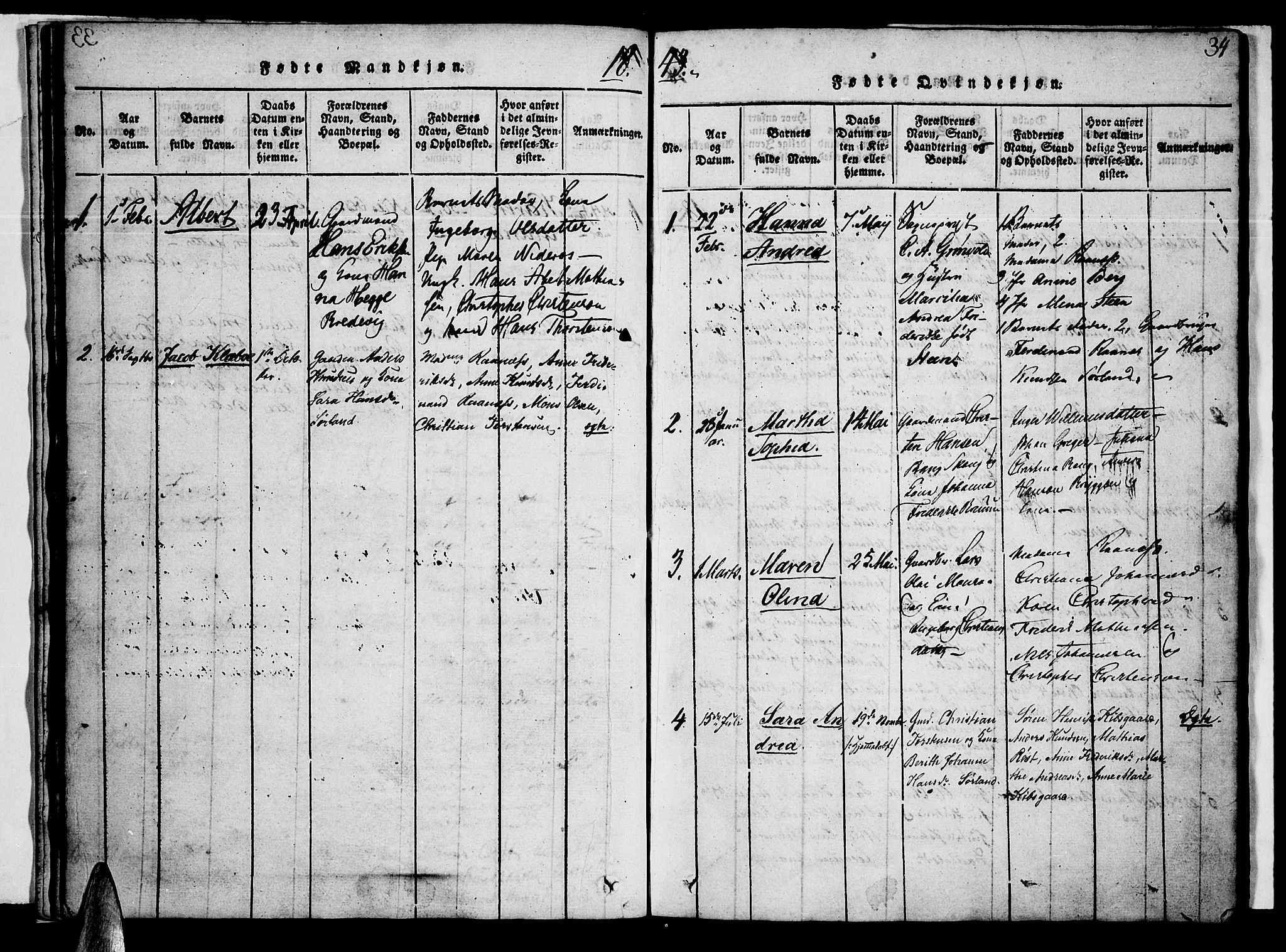 Ministerialprotokoller, klokkerbøker og fødselsregistre - Nordland, SAT/A-1459/807/L0120: Parish register (official) no. 807A03, 1821-1848, p. 34