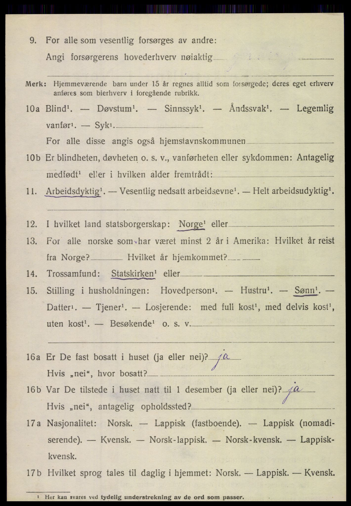 SAT, 1920 census for Sørfold, 1920, p. 4860