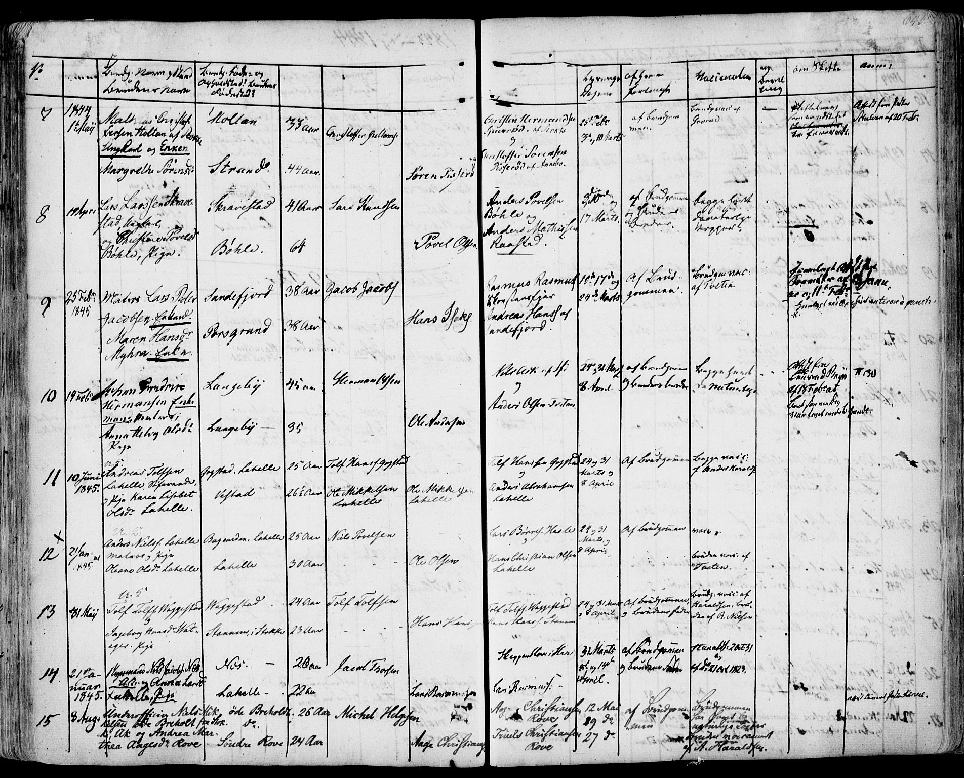 Sandar kirkebøker, AV/SAKO-A-243/F/Fa/L0005: Parish register (official) no. 5, 1832-1847, p. 644-645