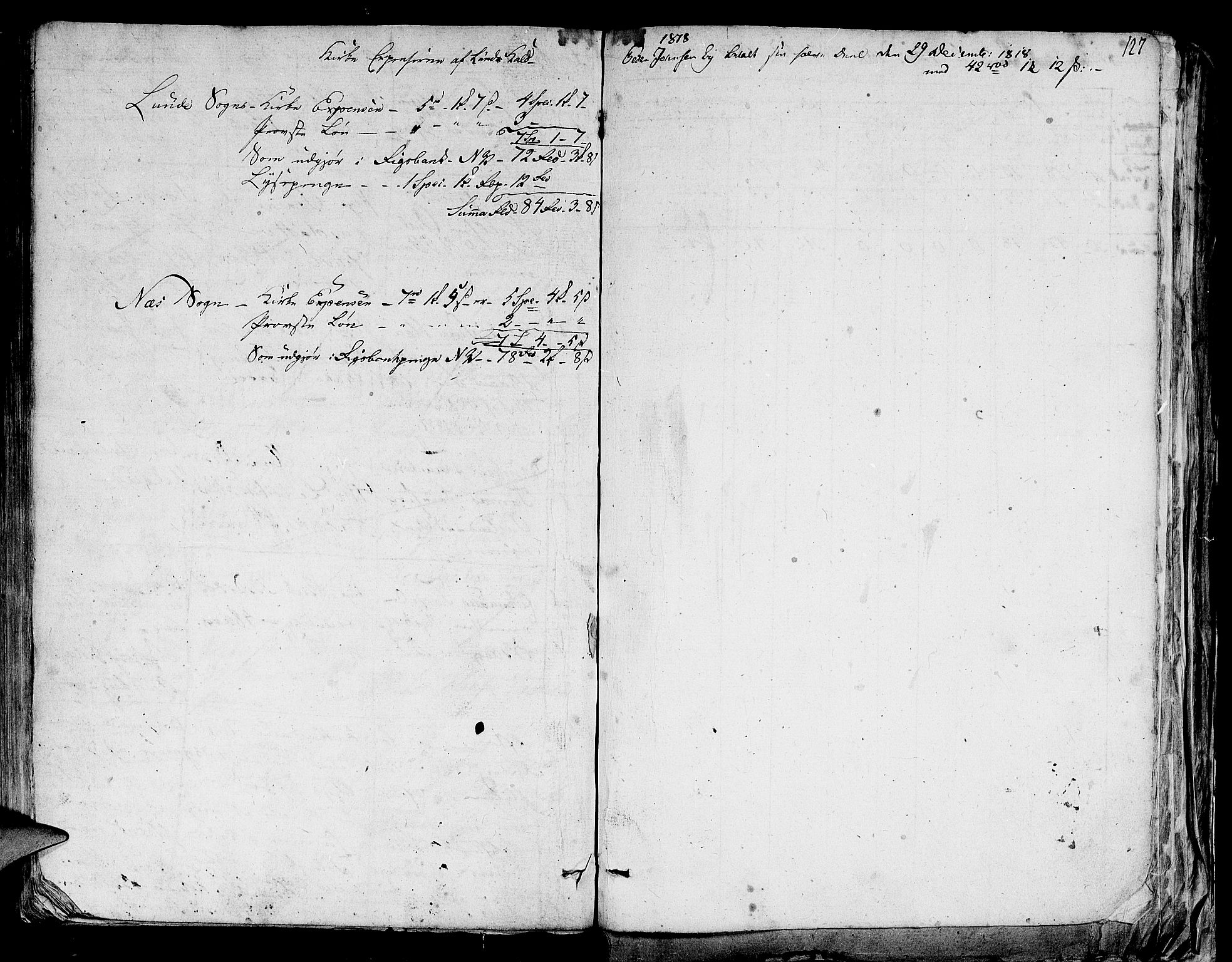 Lund sokneprestkontor, SAST/A-101809/S06/L0004: Parish register (official) no. A 4 /1, 1801-1864, p. 127