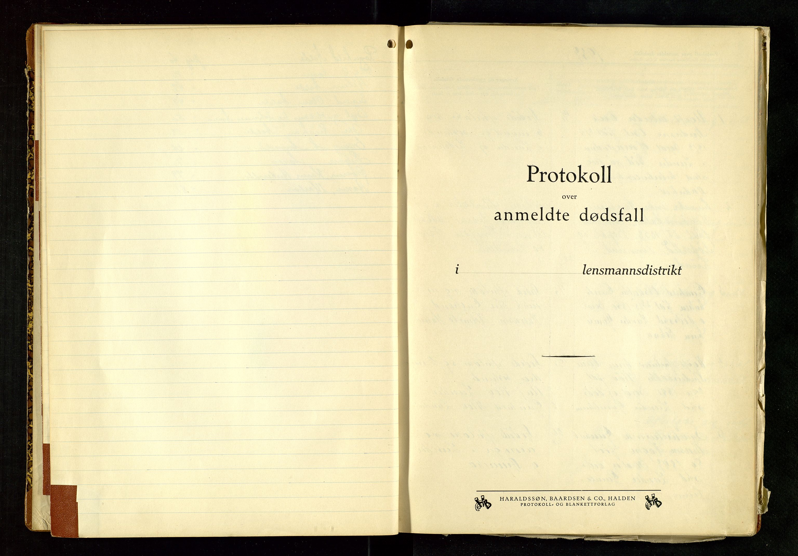 Lunder lensmannskontor, AV/SAKO-A-619/H/Ha/L0003: Dødsanmeldelsesprotokoll, 1937-1954