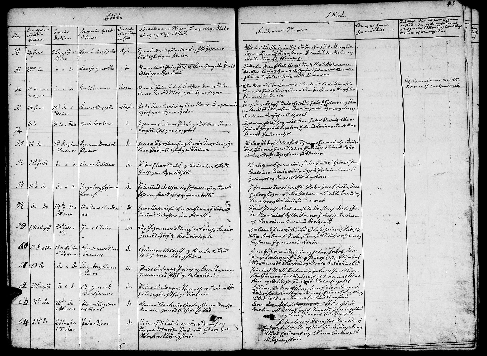 Ministerialprotokoller, klokkerbøker og fødselsregistre - Møre og Romsdal, AV/SAT-A-1454/524/L0363: Parish register (copy) no. 524C04, 1855-1864, p. 45
