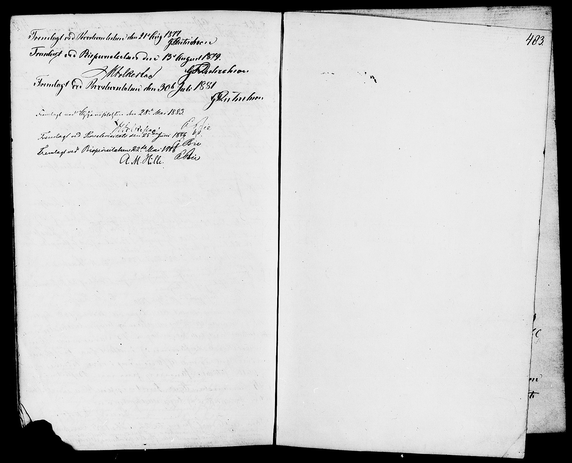 Biri prestekontor, SAH/PREST-096/H/Ha/Haa/L0006: Parish register (official) no. 6, 1877-1886, p. 483