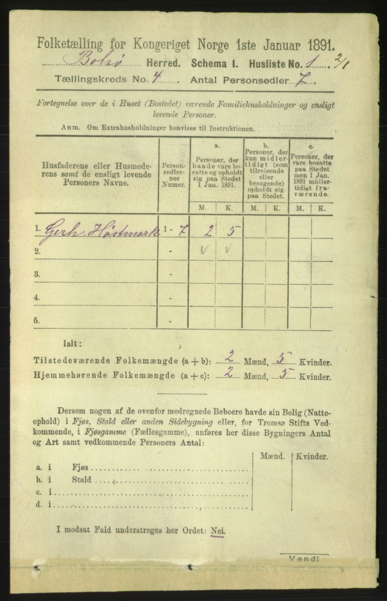 RA, 1891 census for 1544 Bolsøy, 1891, p. 2298