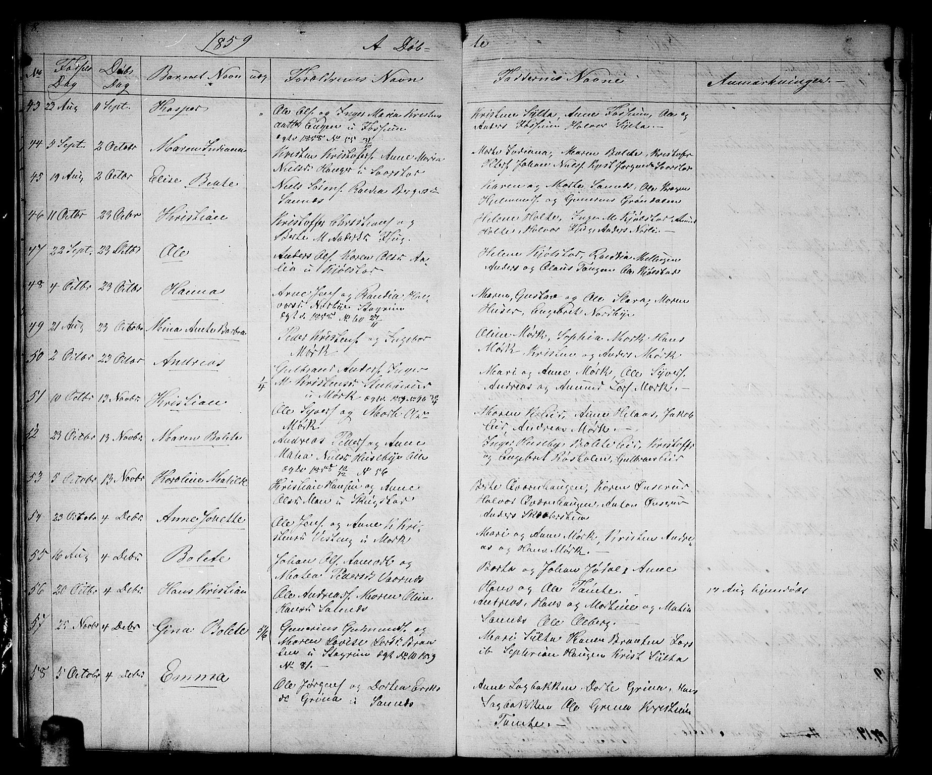 Aurskog prestekontor Kirkebøker, SAO/A-10304a/G/Gb/L0001: Parish register (copy) no. II 1, 1858-1885, p. 8