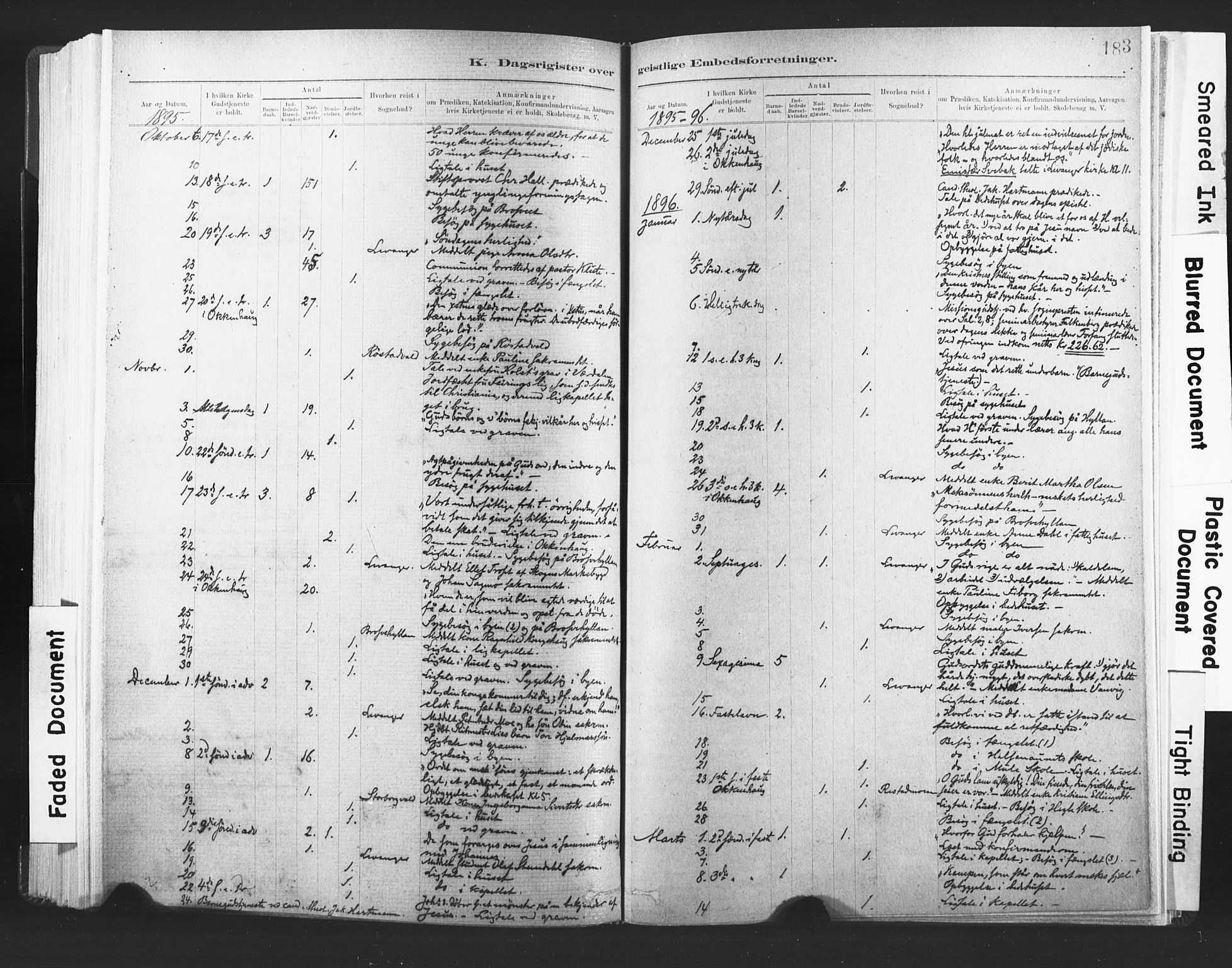 Ministerialprotokoller, klokkerbøker og fødselsregistre - Nord-Trøndelag, SAT/A-1458/720/L0189: Parish register (official) no. 720A05, 1880-1911, p. 183