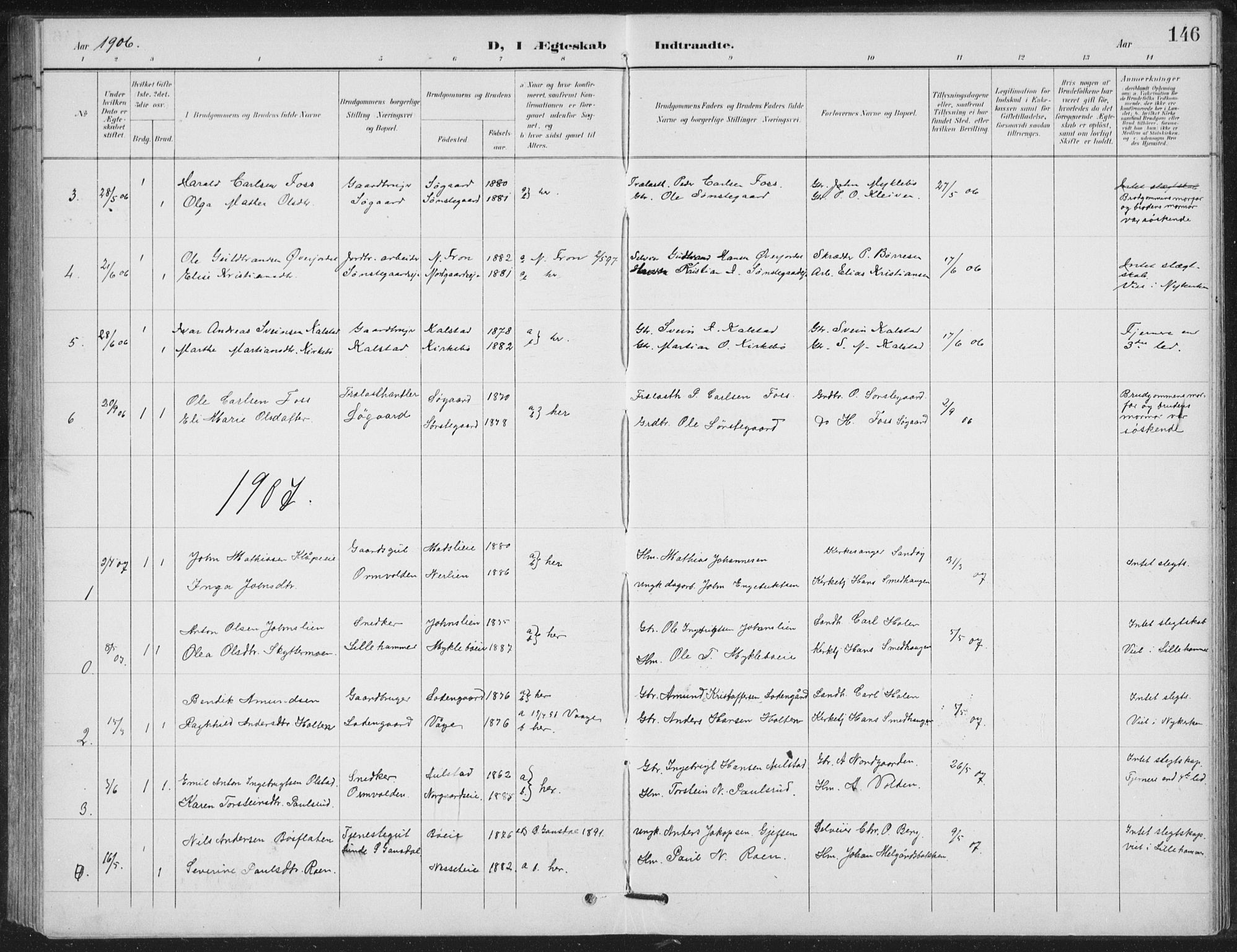 Vestre Gausdal prestekontor, SAH/PREST-094/H/Ha/Hab/L0004: Parish register (copy) no. 4, 1898-1939, p. 146