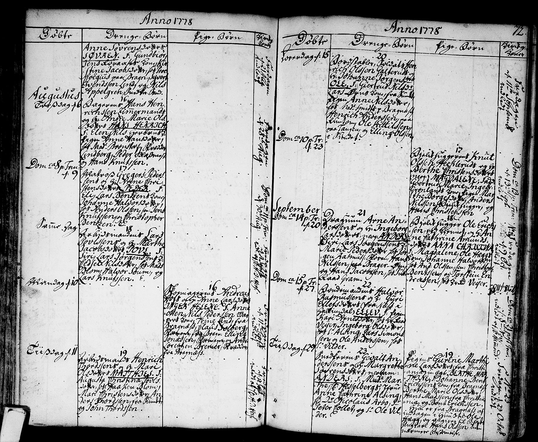 Strømsø kirkebøker, AV/SAKO-A-246/F/Fa/L0009: Parish register (official) no. I 9, 1752-1791, p. 72