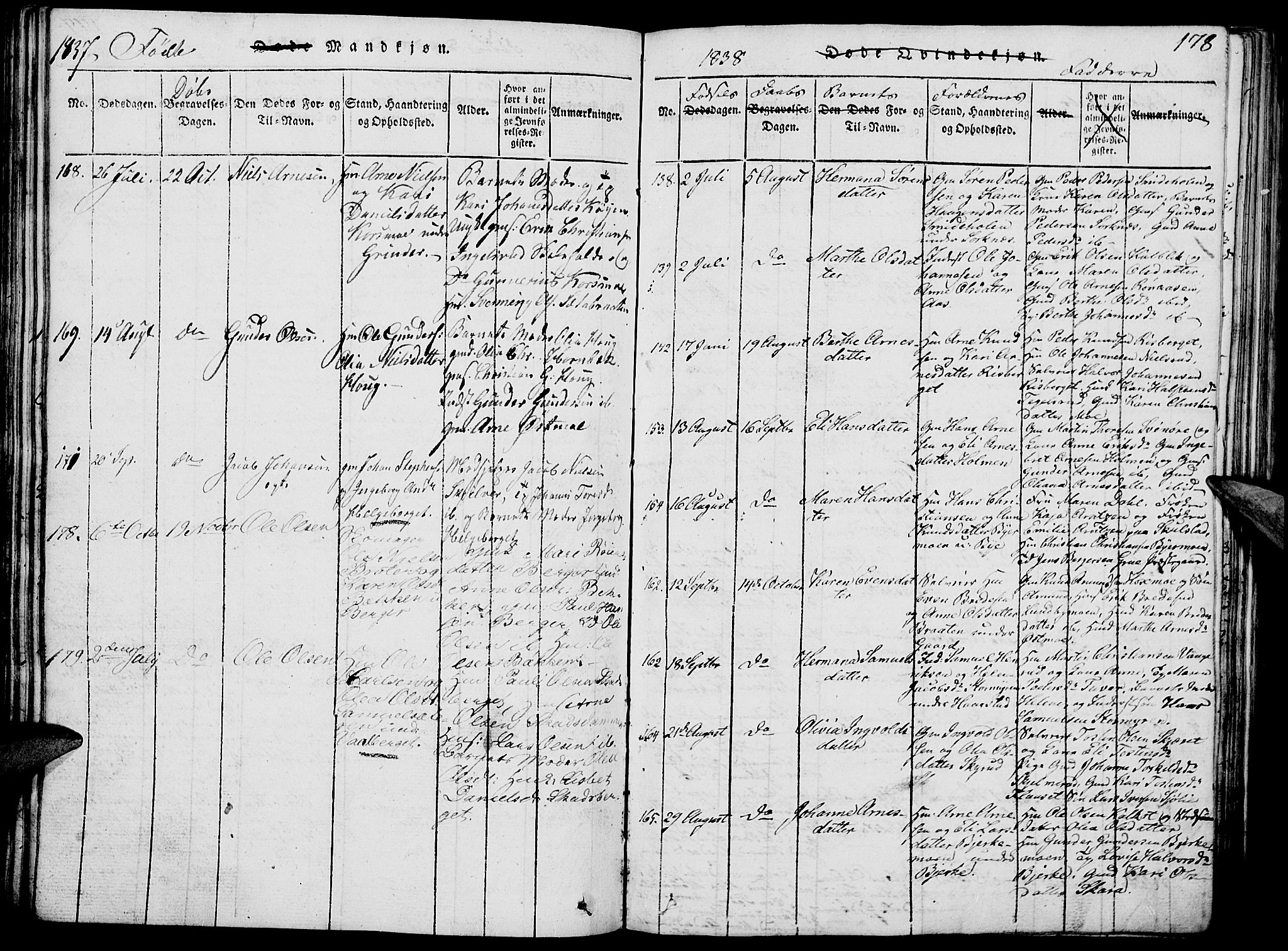 Grue prestekontor, AV/SAH-PREST-036/H/Ha/Hab/L0002: Parish register (copy) no. 2, 1815-1841, p. 178