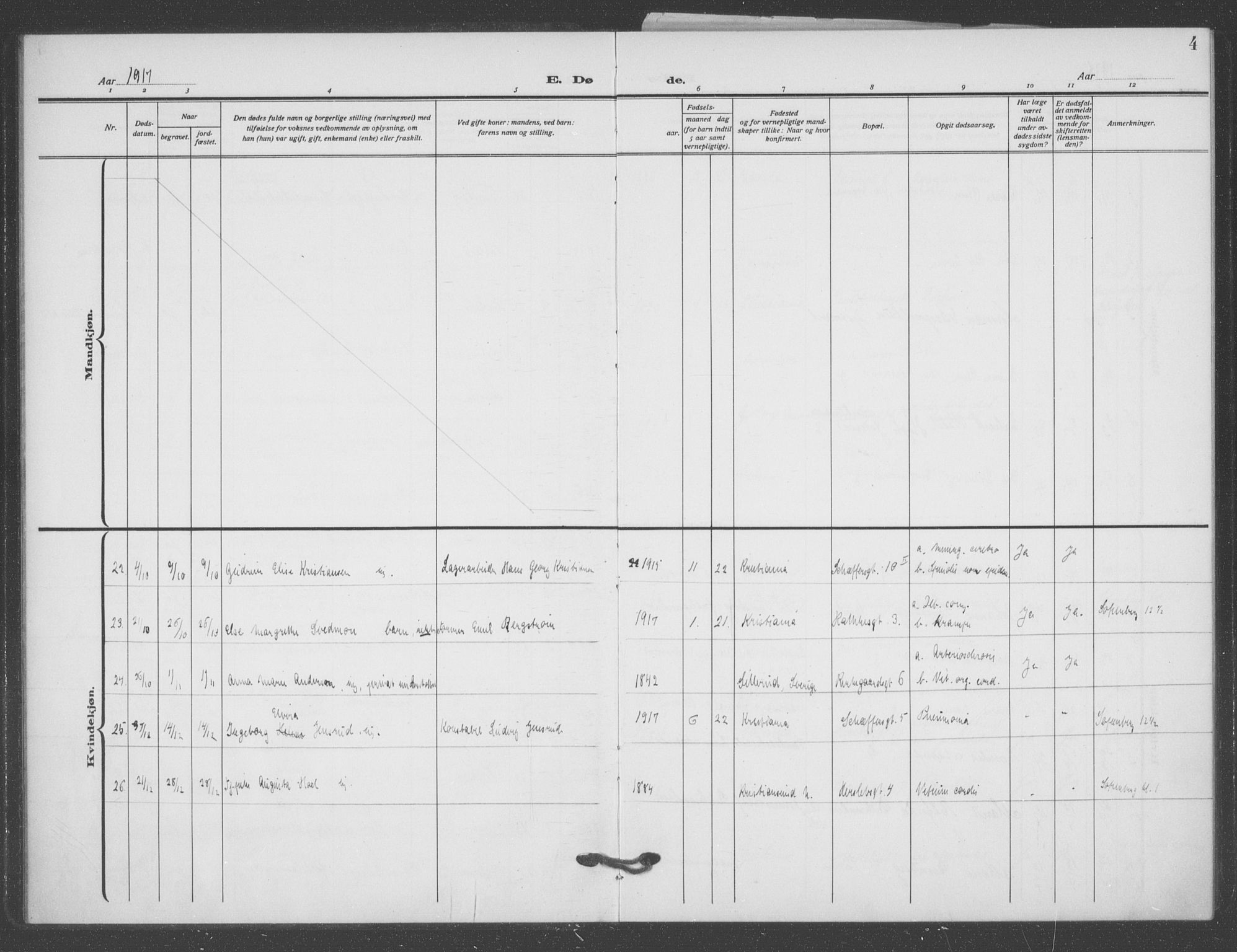 Matteus prestekontor Kirkebøker, AV/SAO-A-10870/F/Fa/L0004: Parish register (official) no. 4, 1917-1938, p. 4