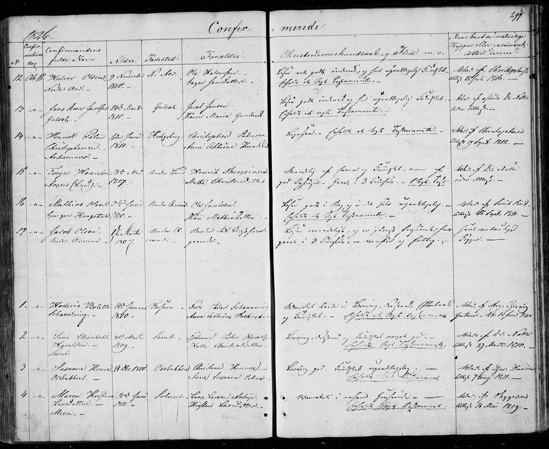 Gjerpen kirkebøker, AV/SAKO-A-265/F/Fa/L0005: Parish register (official) no. I 5, 1823-1829, p. 297